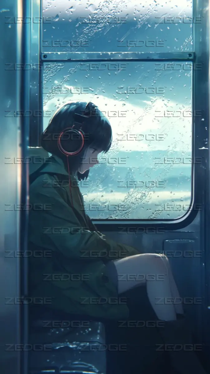 Lonely anime girl lofi live wallpaper