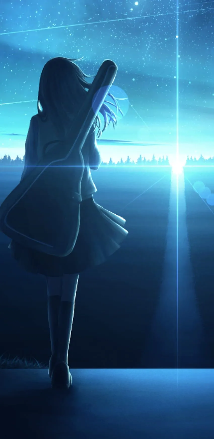 Lonely Anime Girl in Sunset Samsung Galaxy Note 9, 8, S9, S8, S Q, Anime, , and Background, Lonely Sad Anime HD phone wallpaper