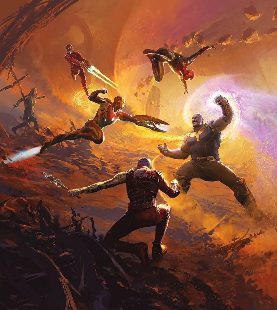 Komar Marvel IADX5 084 Non Woven Photo Wallpaper Avengers Epic Battle Titan 250 X 280 Cm (W X H) Superhero Children's Bedroom Wallpaper