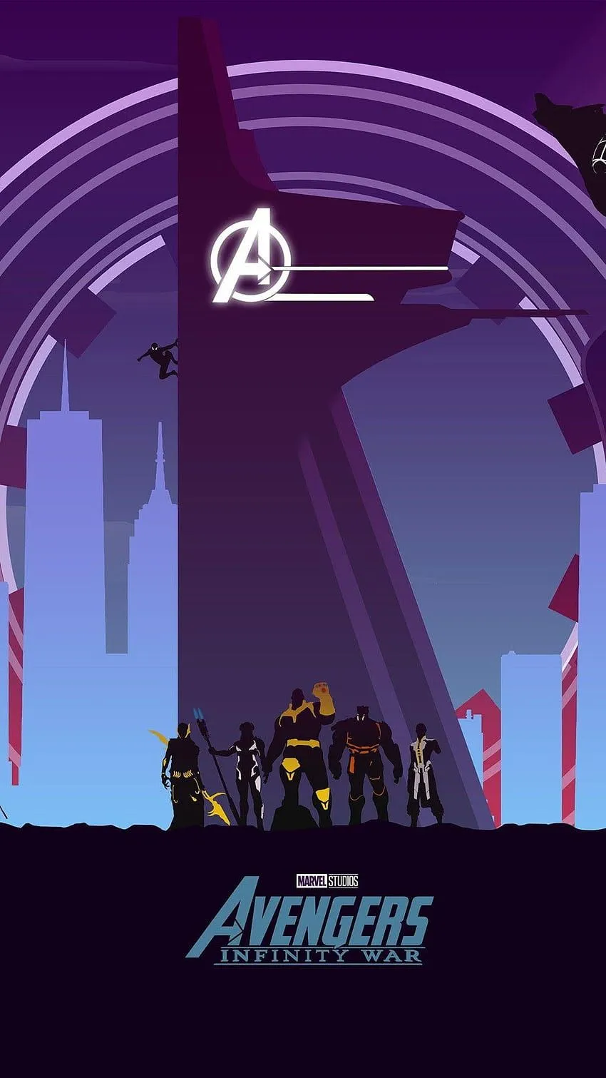 Minimalist Marvel Phone, Avengers Minimalist HD phone wallpaper