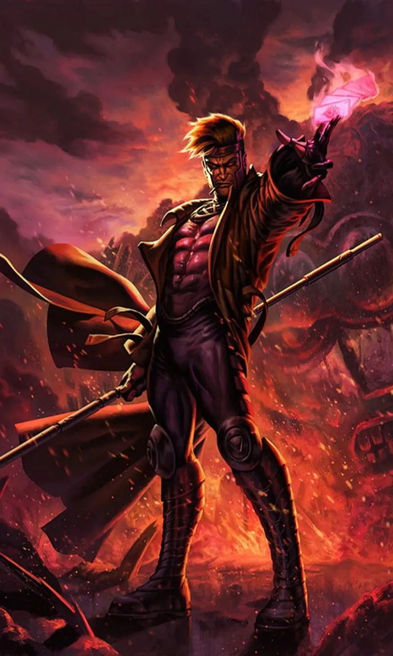 Gambit, comics, marvel, xmen, HD phone wallpaper