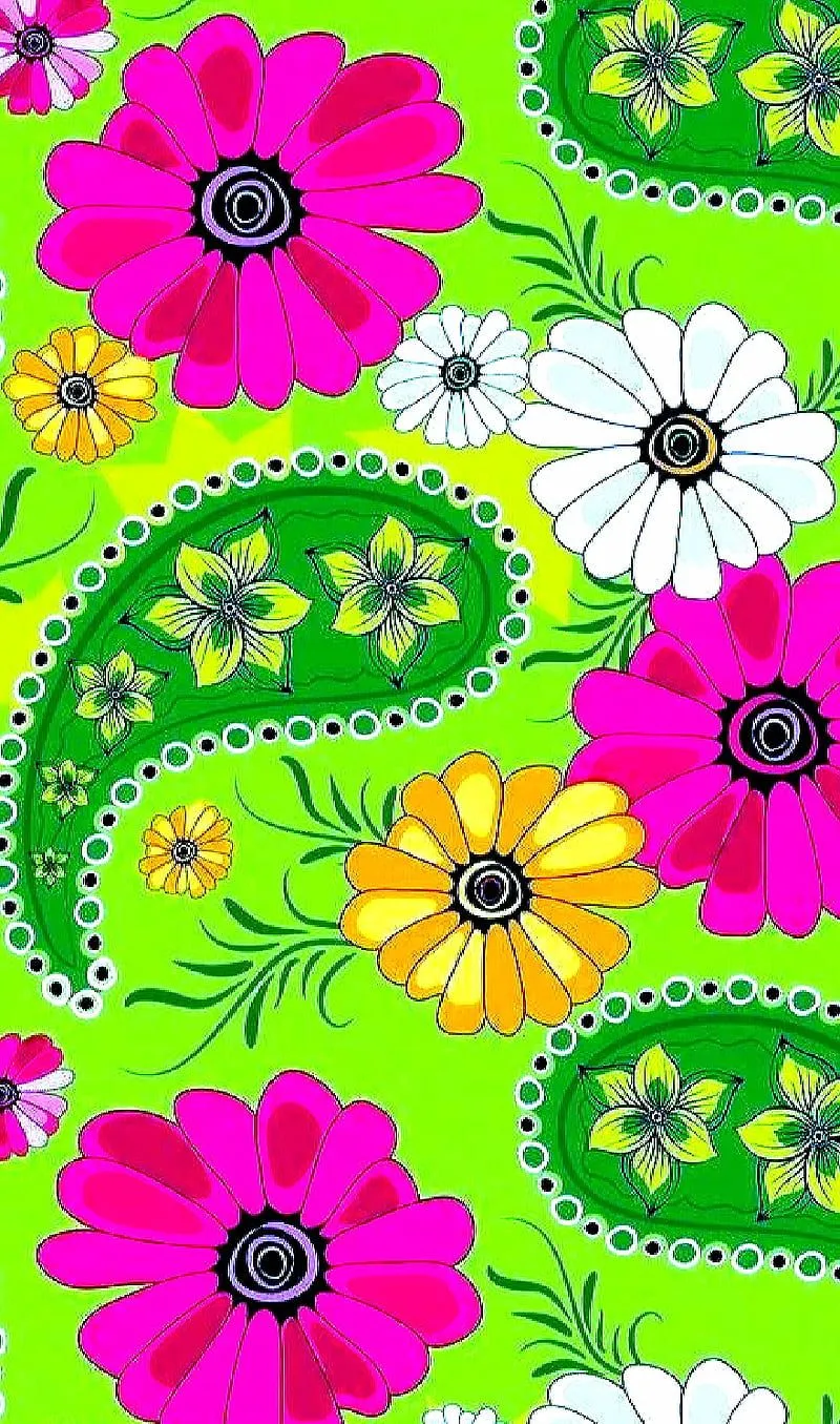 Lime Green, flowers, HD phone wallpaper
