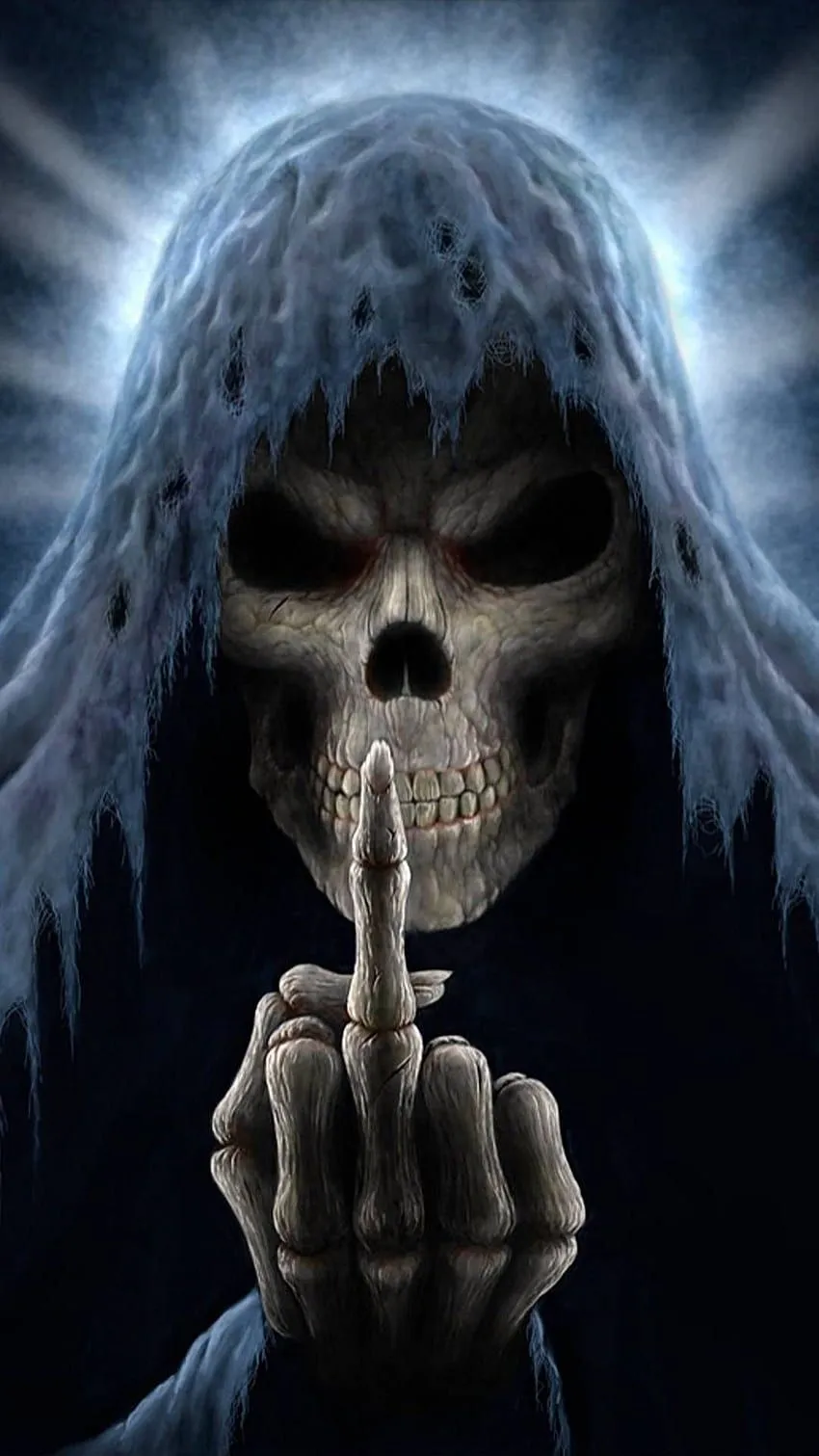 Creepy Skull, Horror Skull HD phone wallpaper