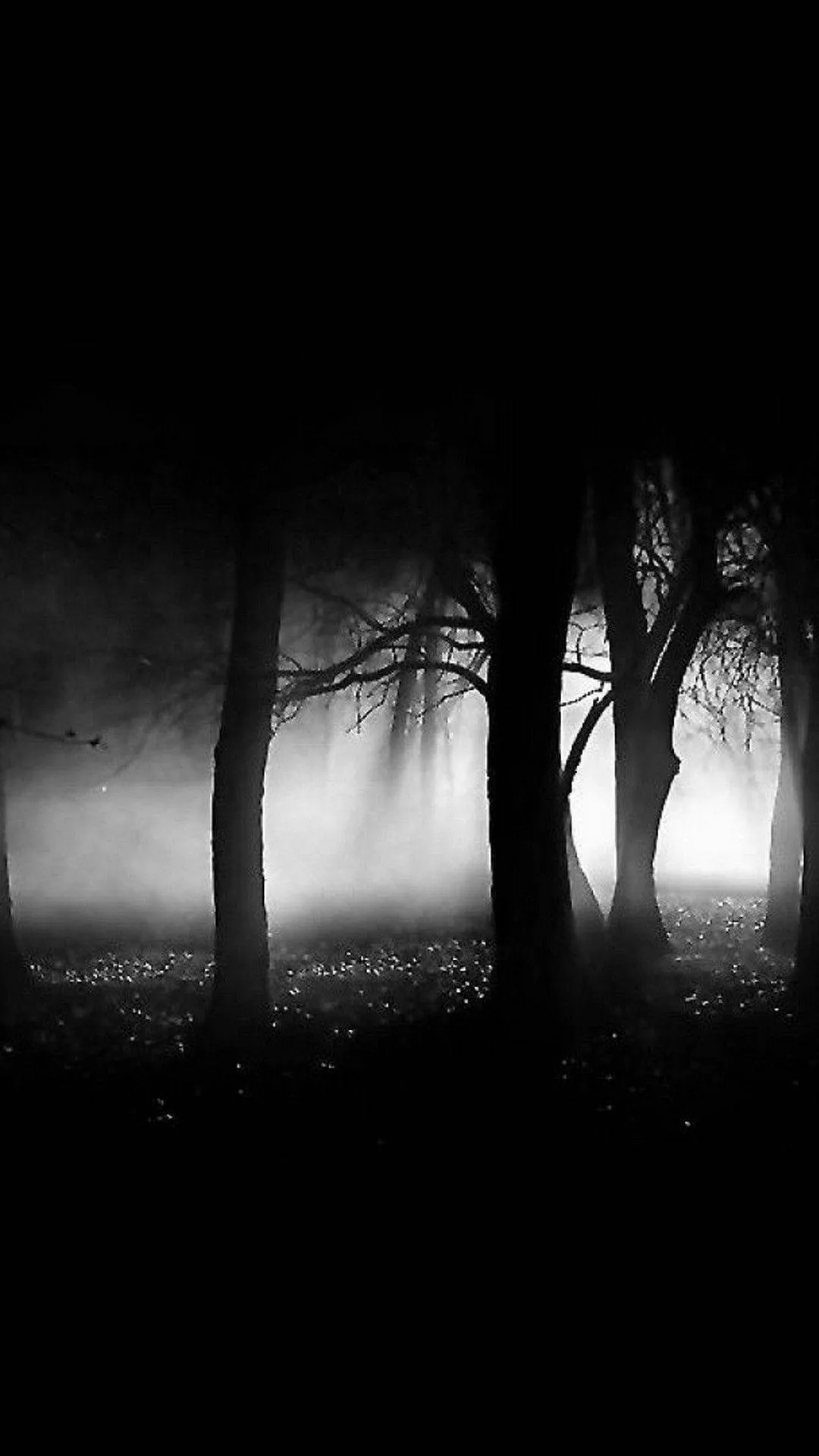 Download Black Android Creepy Forest Wallpaper
