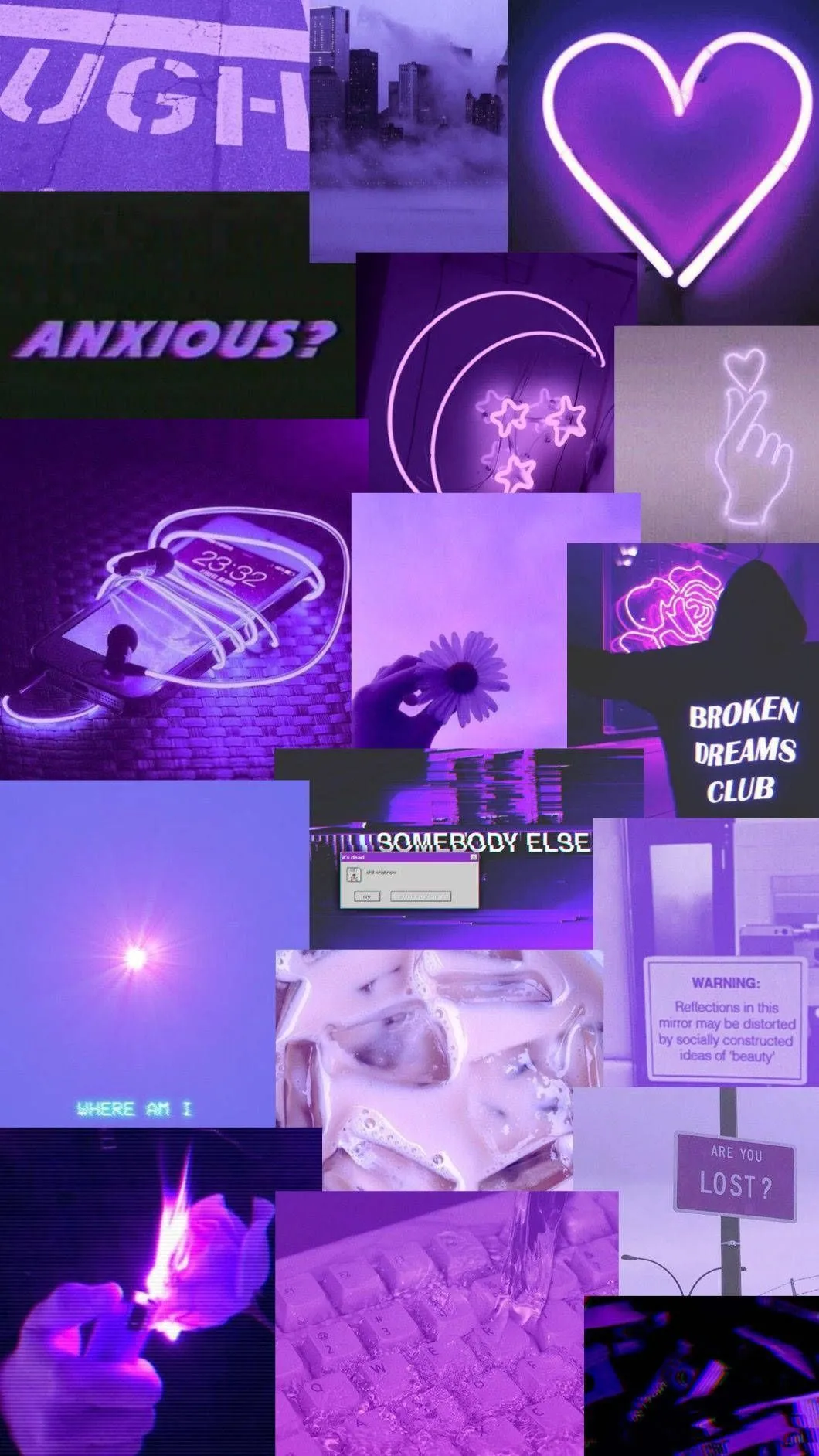Download Purple Aesthetic Phone Words Wallpaper