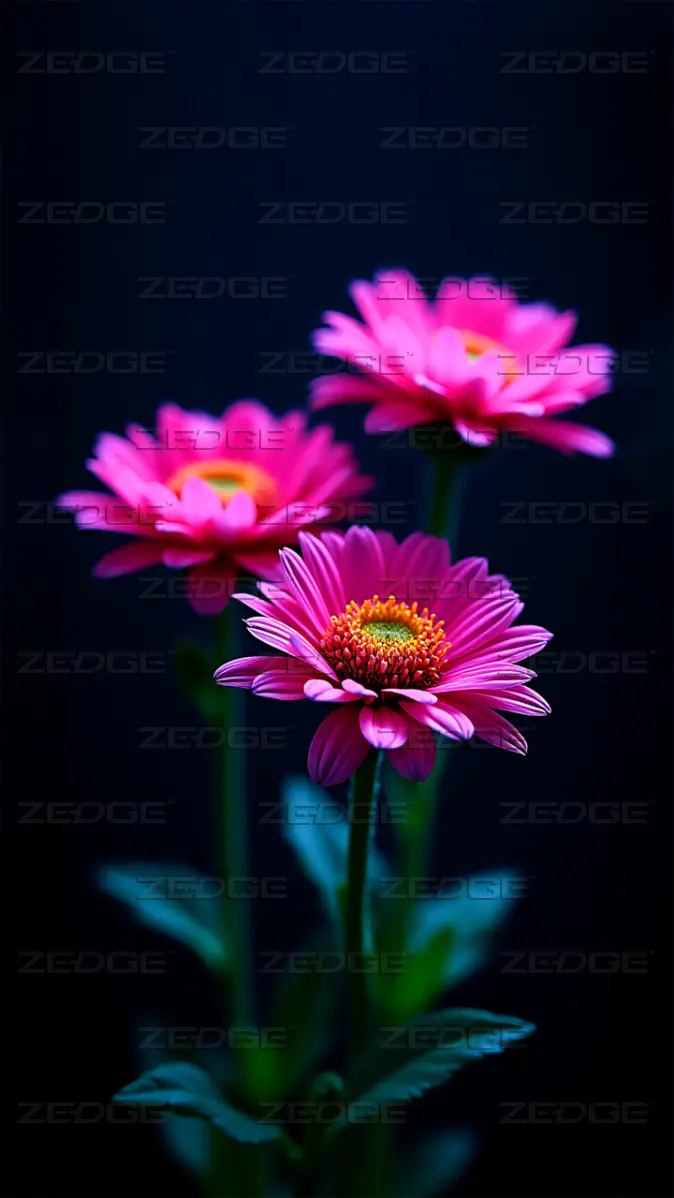 Dark Neon Flower Wallpaper HD wallpaper