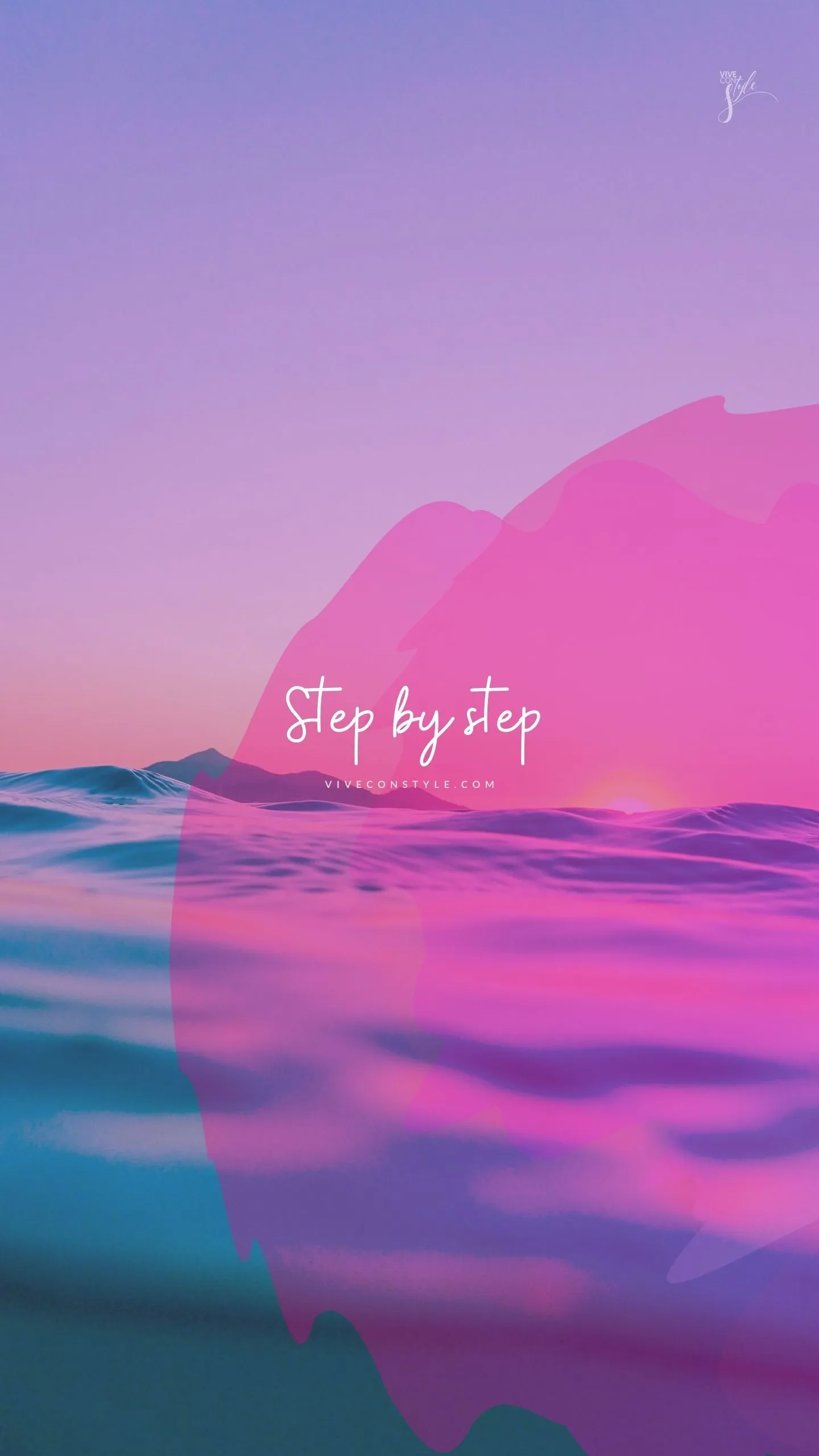 Step by step inspirational quote wallpaper CON STYLE