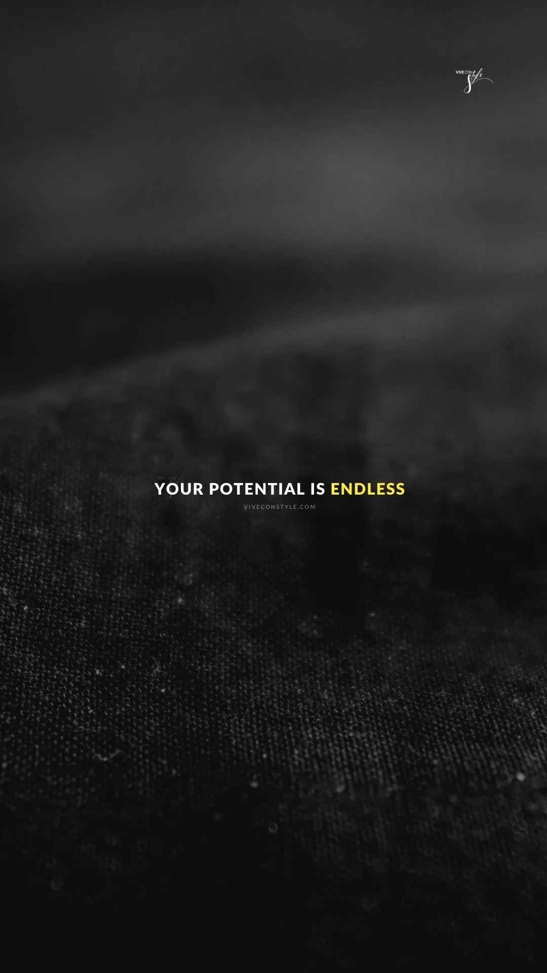 Your potential is endless inspirational quote wallpaper CON STYLE