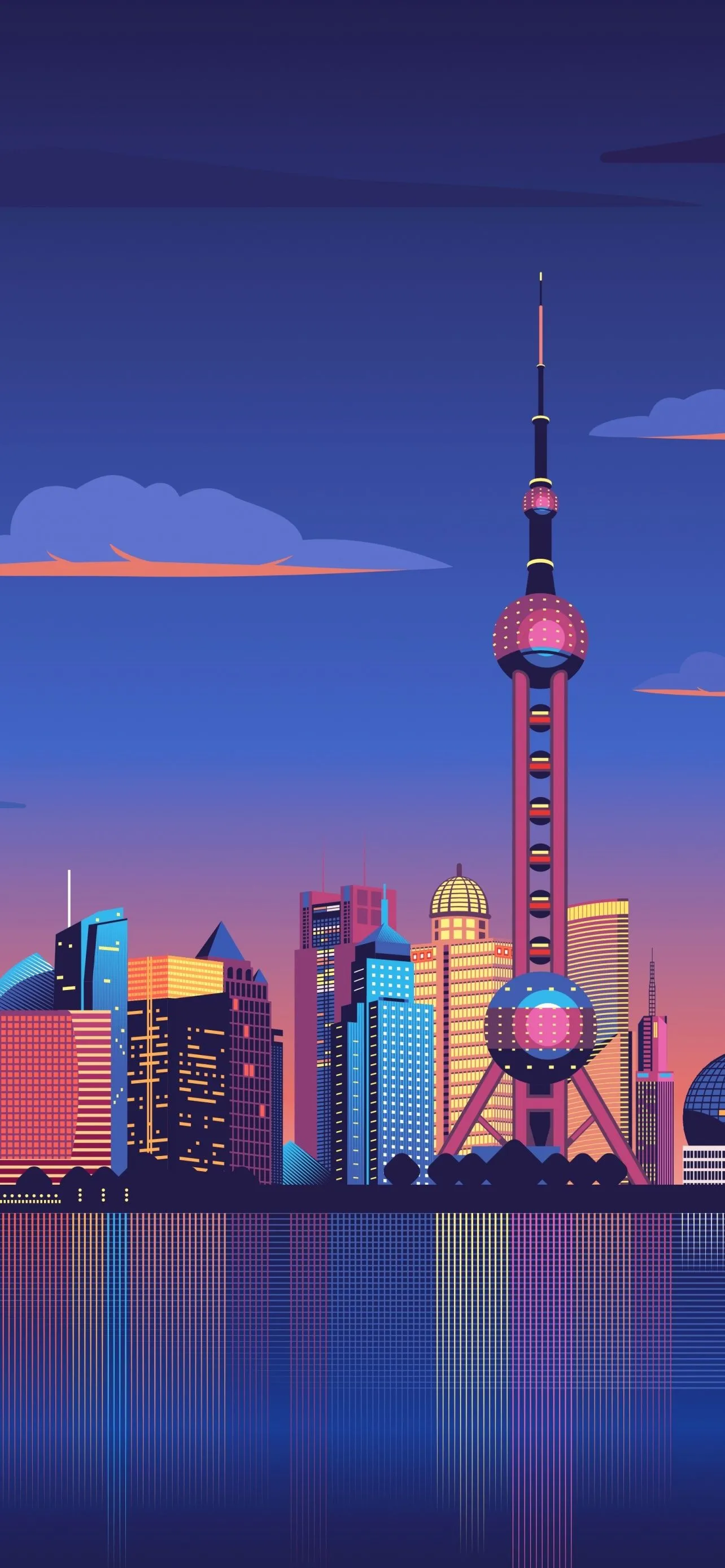 Shanghai City China Digital Artwork