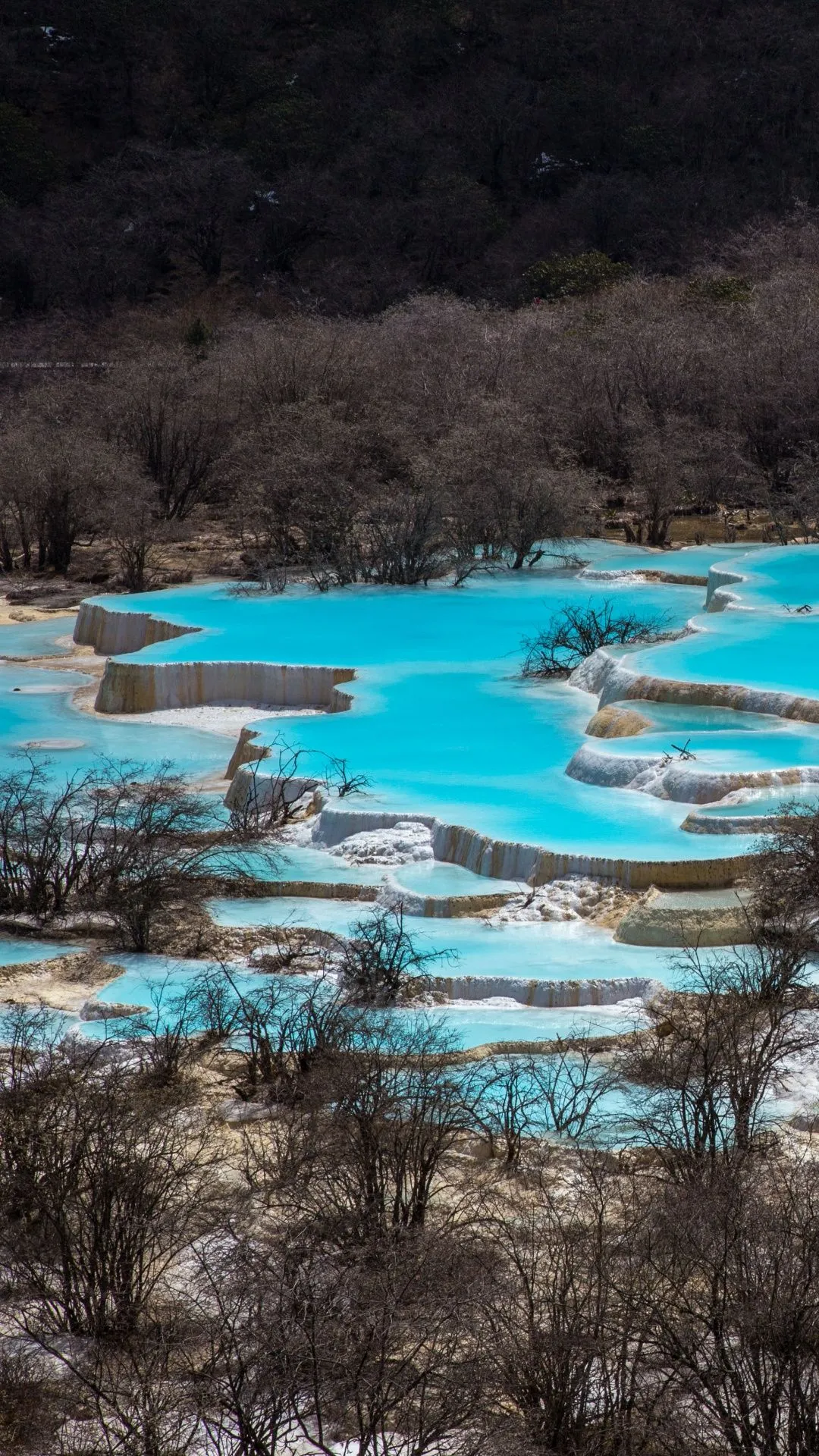Huanglong Travertine Pools, Scenic China 4K UHD Wallpaper for UltraHD Desktop and TV, Widescreen and UltraWide Display, Dual Monitor, Smartphone and Tablet Devices