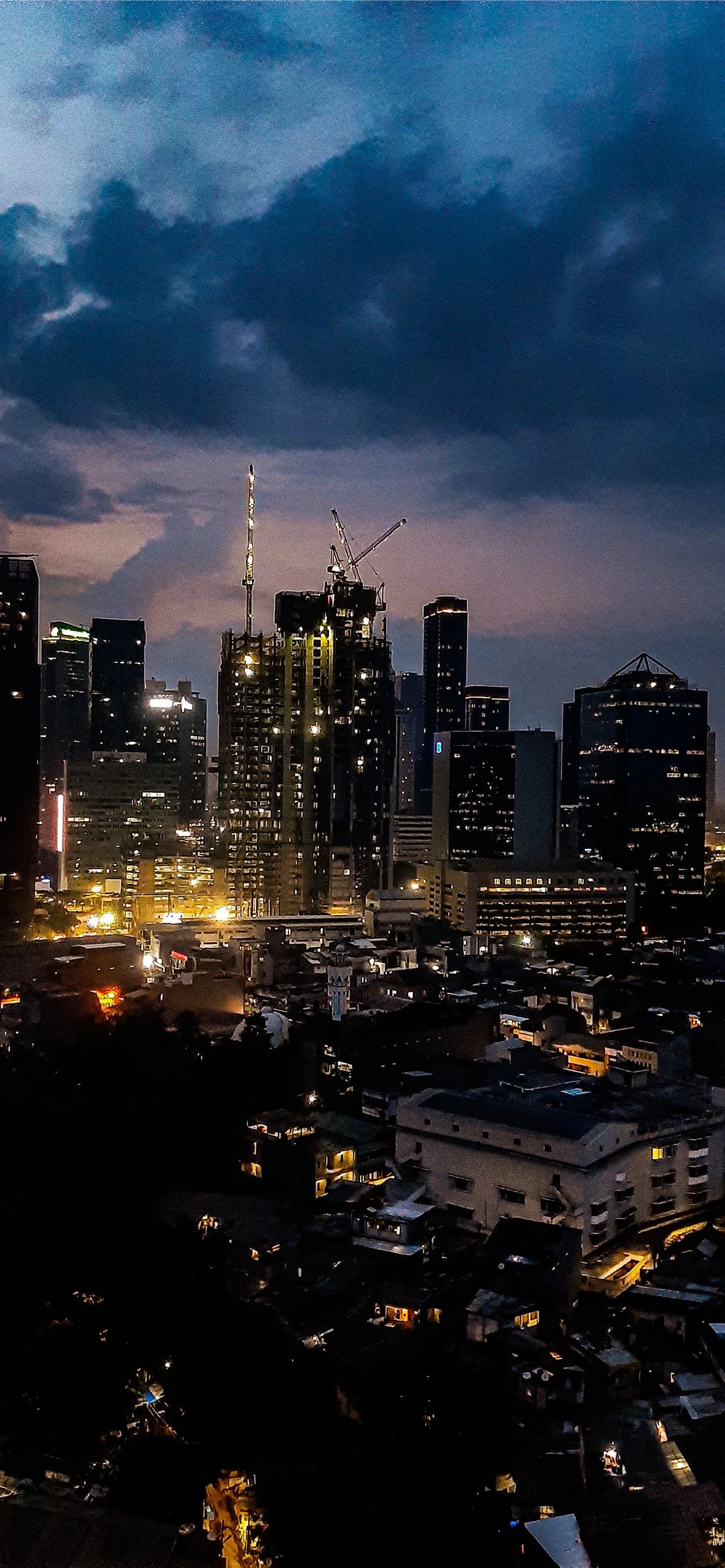 Jakarta City Night View iPhone Wallpaper Free Download