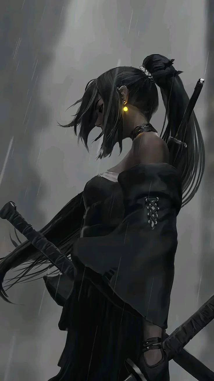 black ninja girl wallpaper