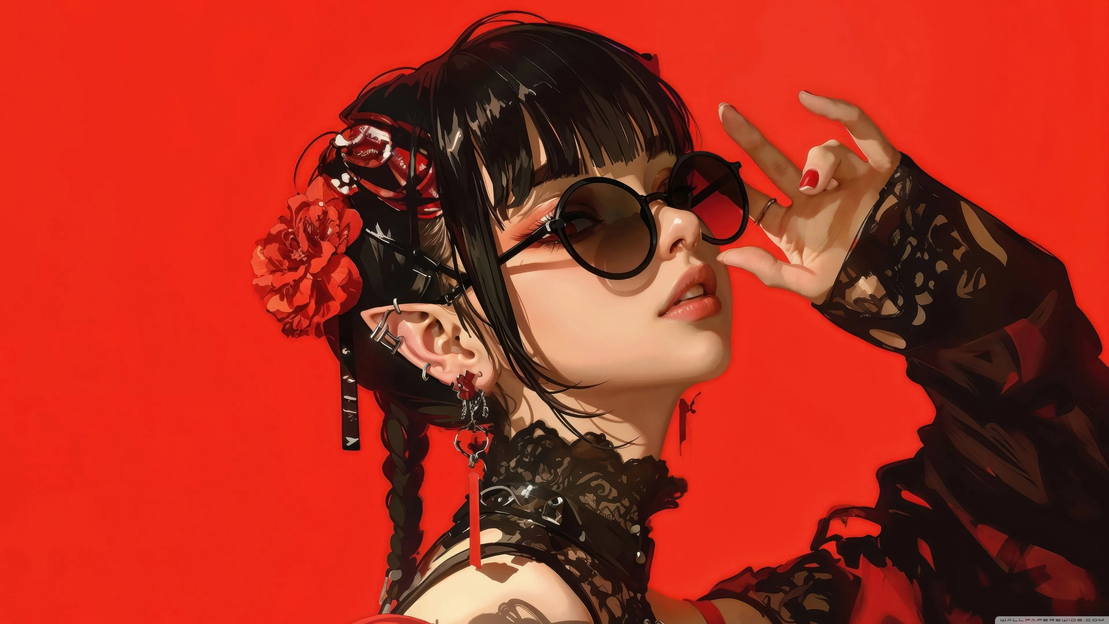 Bold Anime Elf Girl 4K UHD Wallpaper for UltraHD Desktop and TV, Widescreen and UltraWide Display, Dual Monitor, Smartphone and Tablet Devices