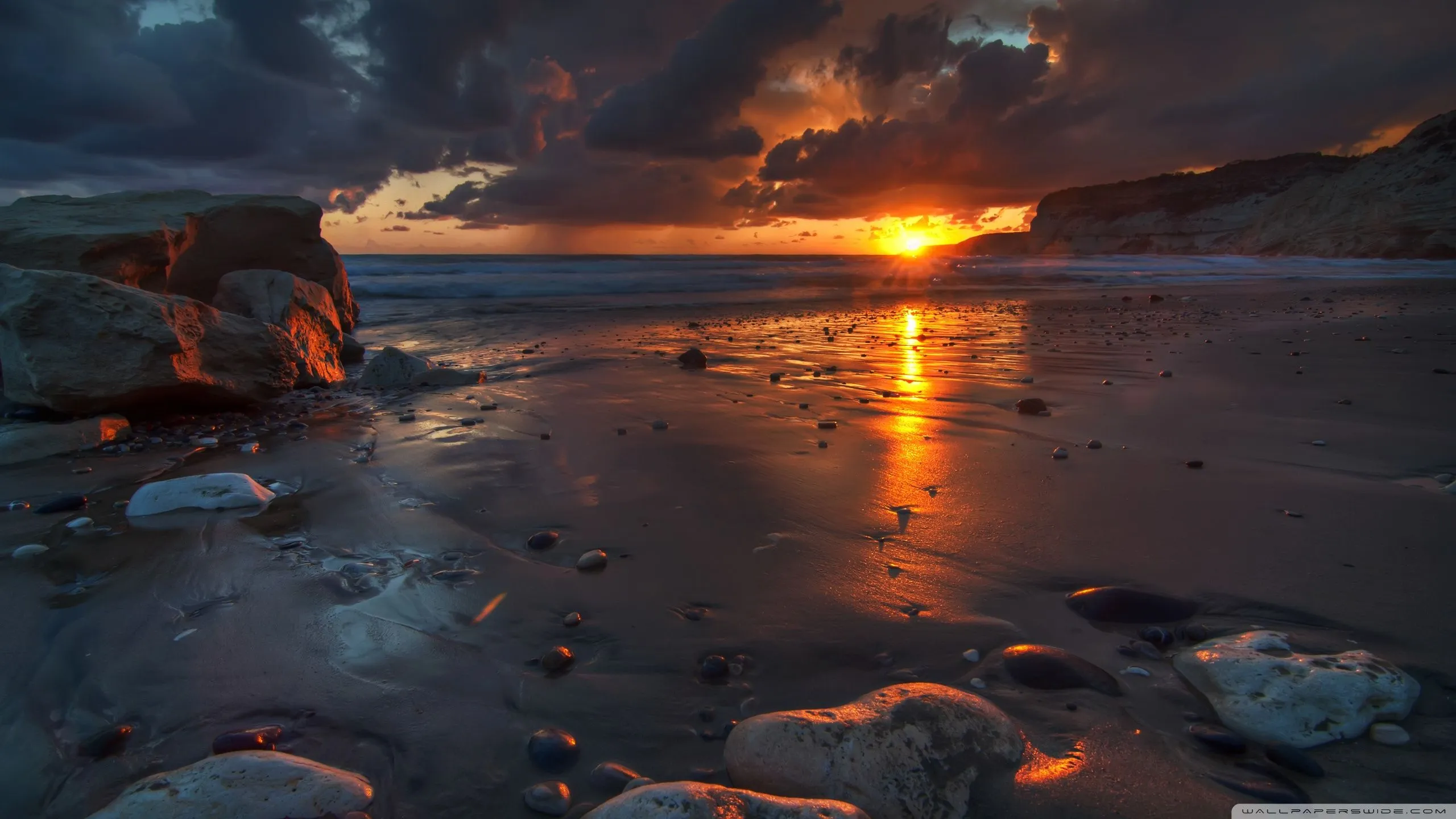Dark Beach 4K UHD Wallpaper for UltraHD Desktop and TV, Dual Monitor, Smartphone and Tablet Devices