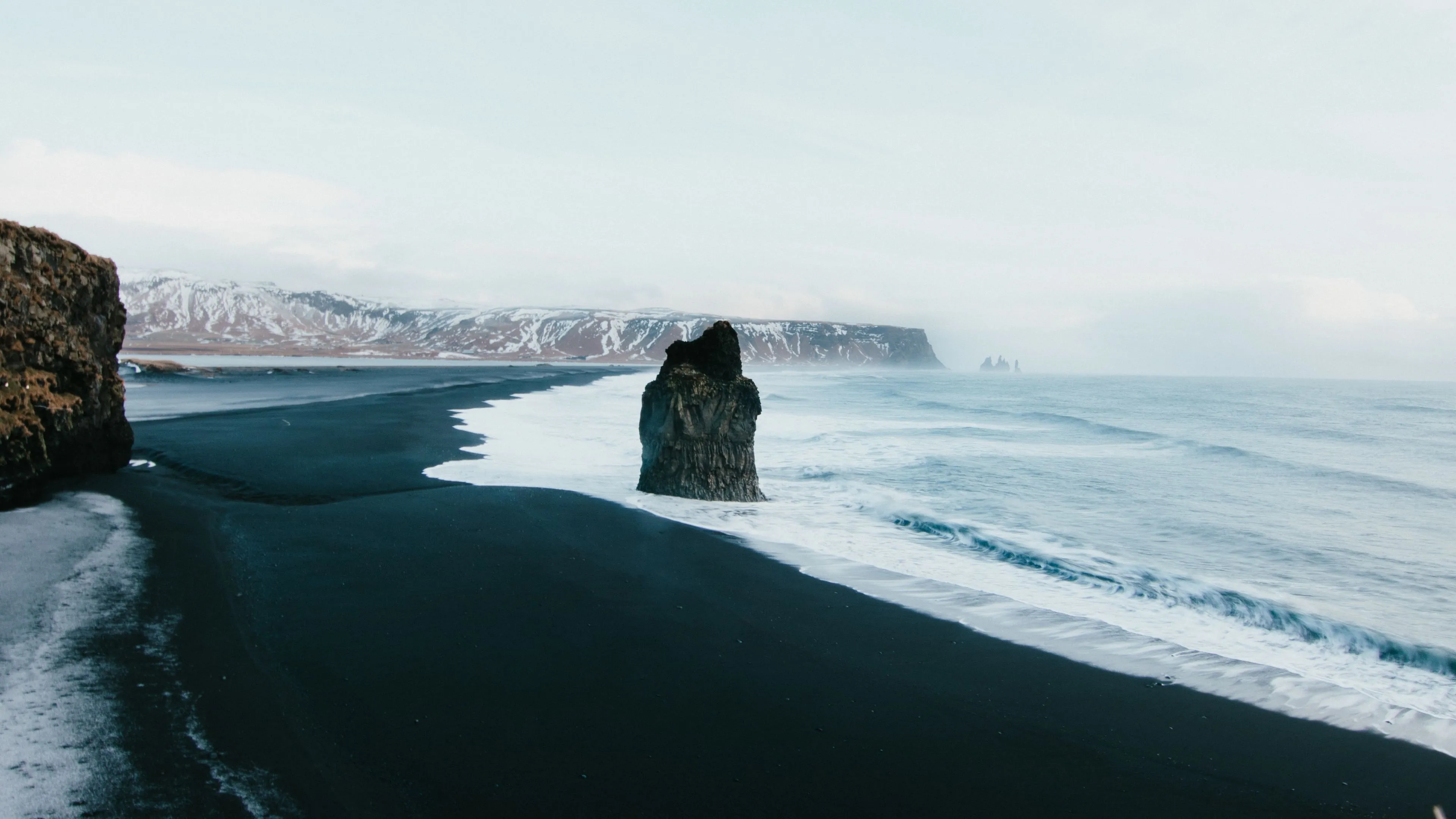 Download Coast Ocean Iceland Nature Beach 4k Ultra HD Wallpaper
