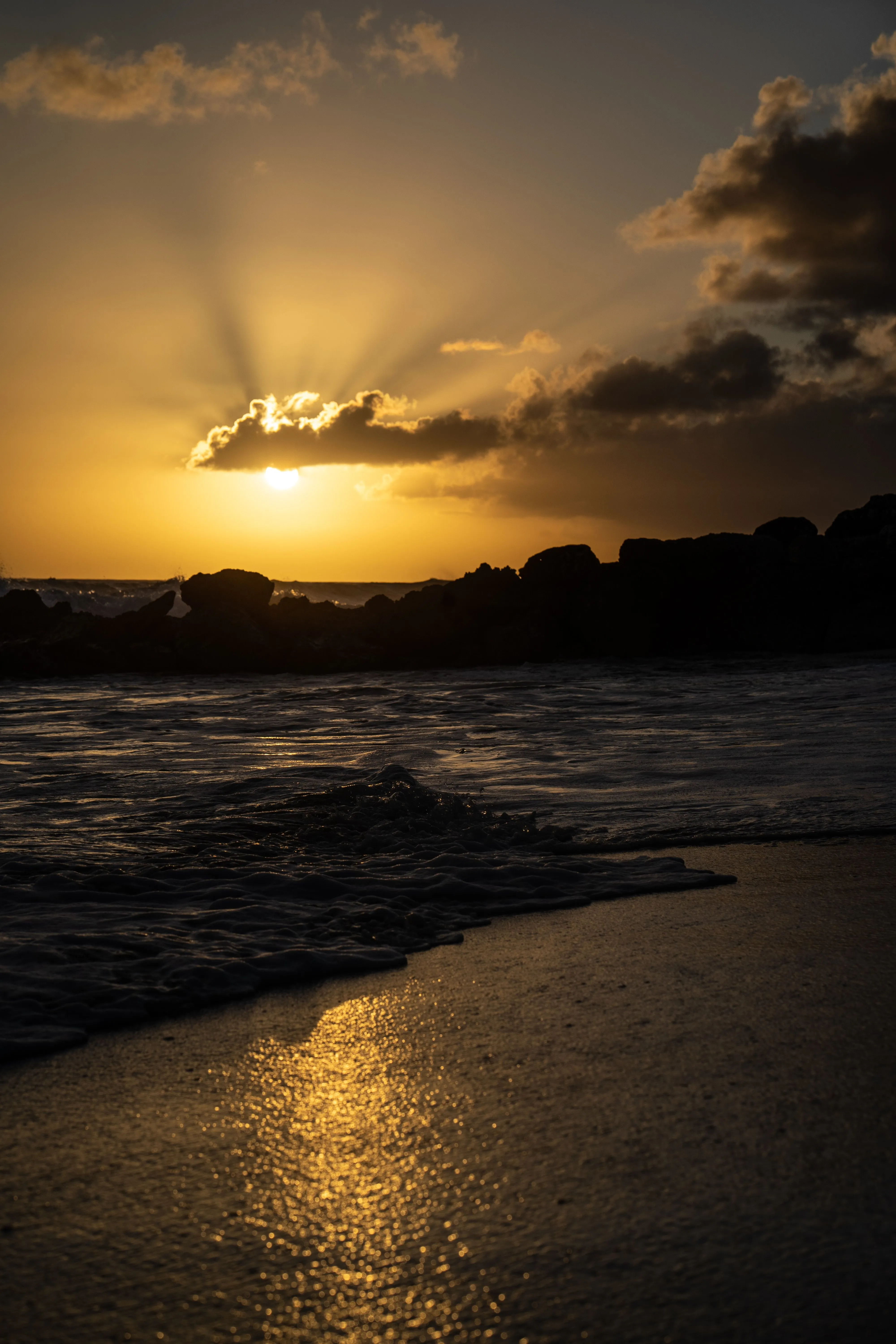 Phone wallpaper: Sea, Dark, Waves, Beach, Sunset, Twilight, Dusk 152121