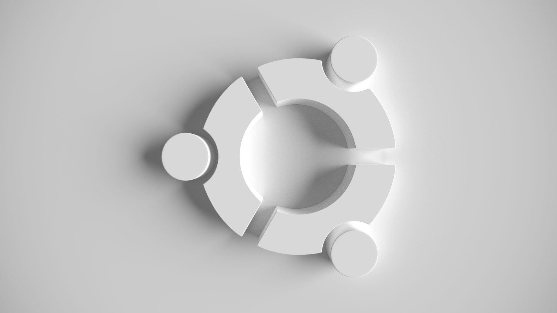 3D White Ubuntu Wallpaper PC Wallpaper