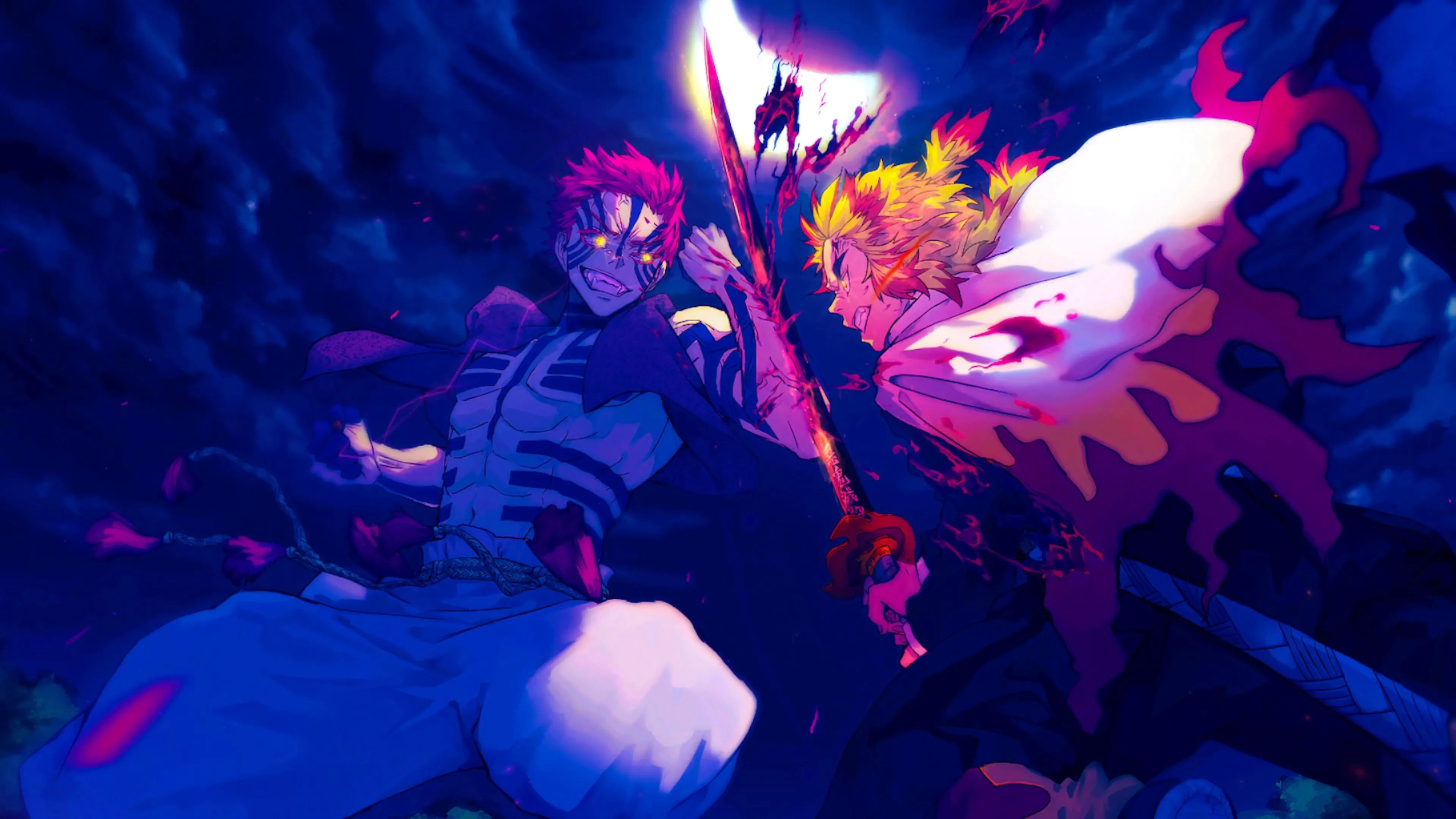 Rengoku Against Akaza(Kimetsu No Yaiba) Live Wallpaper