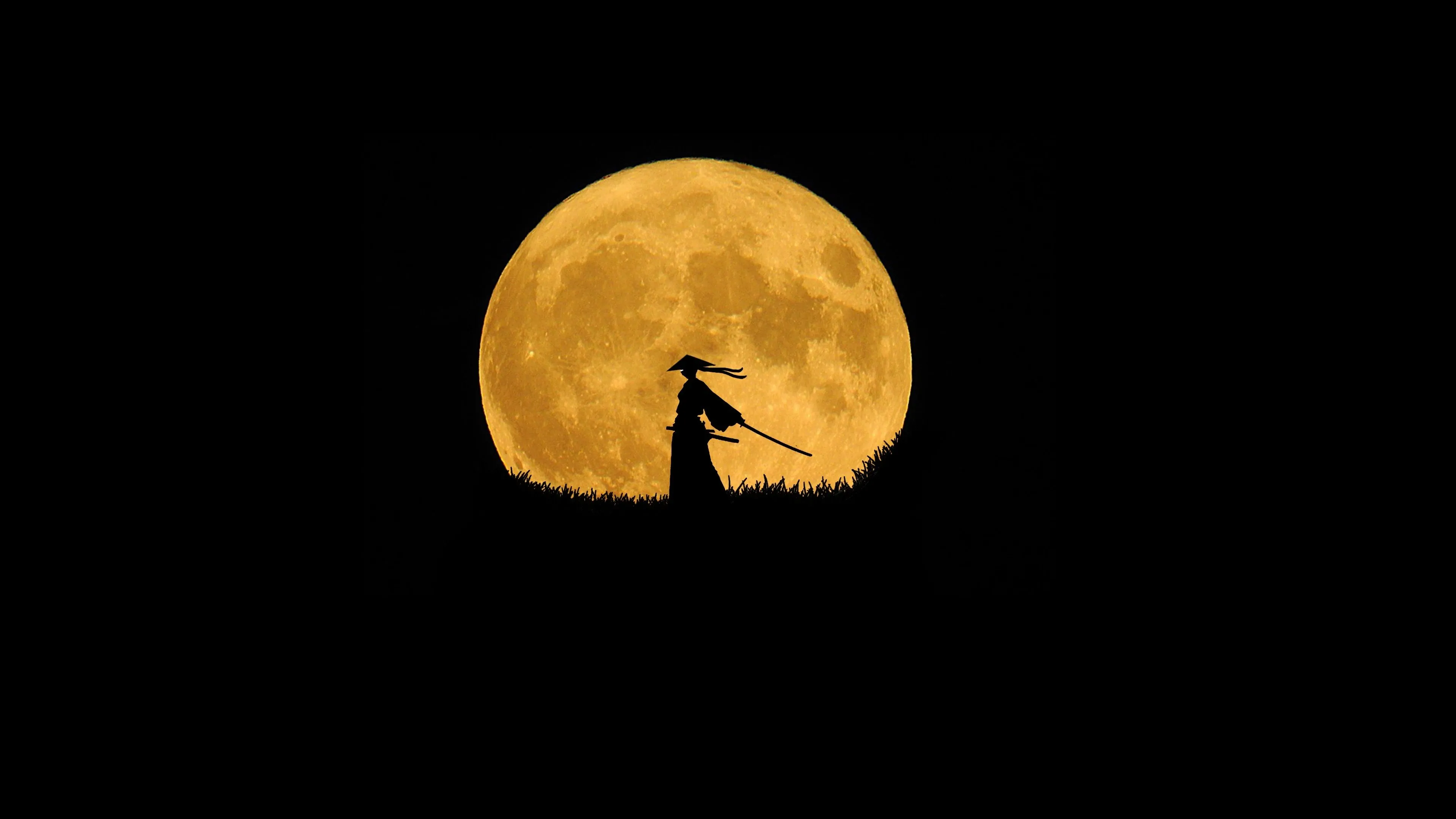 Samurai Minimal 4K Wallpaper, HD Minimalist 4K Wallpaper, Image and Background