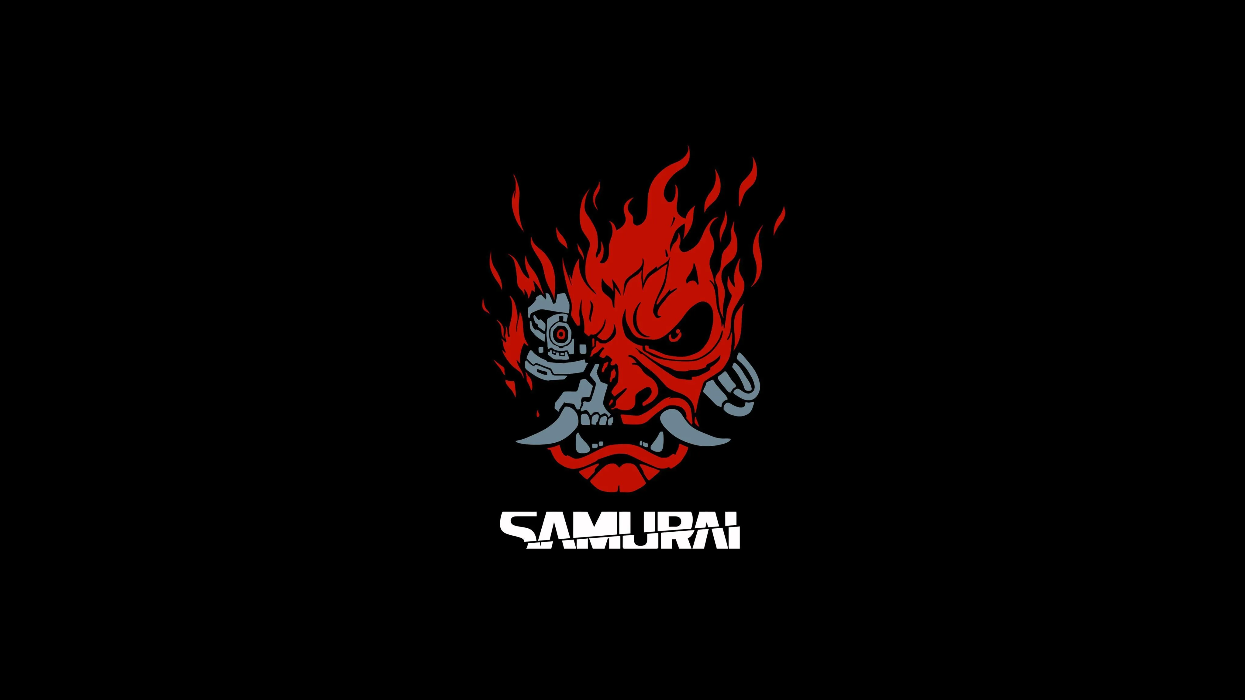 samurai cyberpunk minimal dark 8k MacBook Air Wallpaper Download