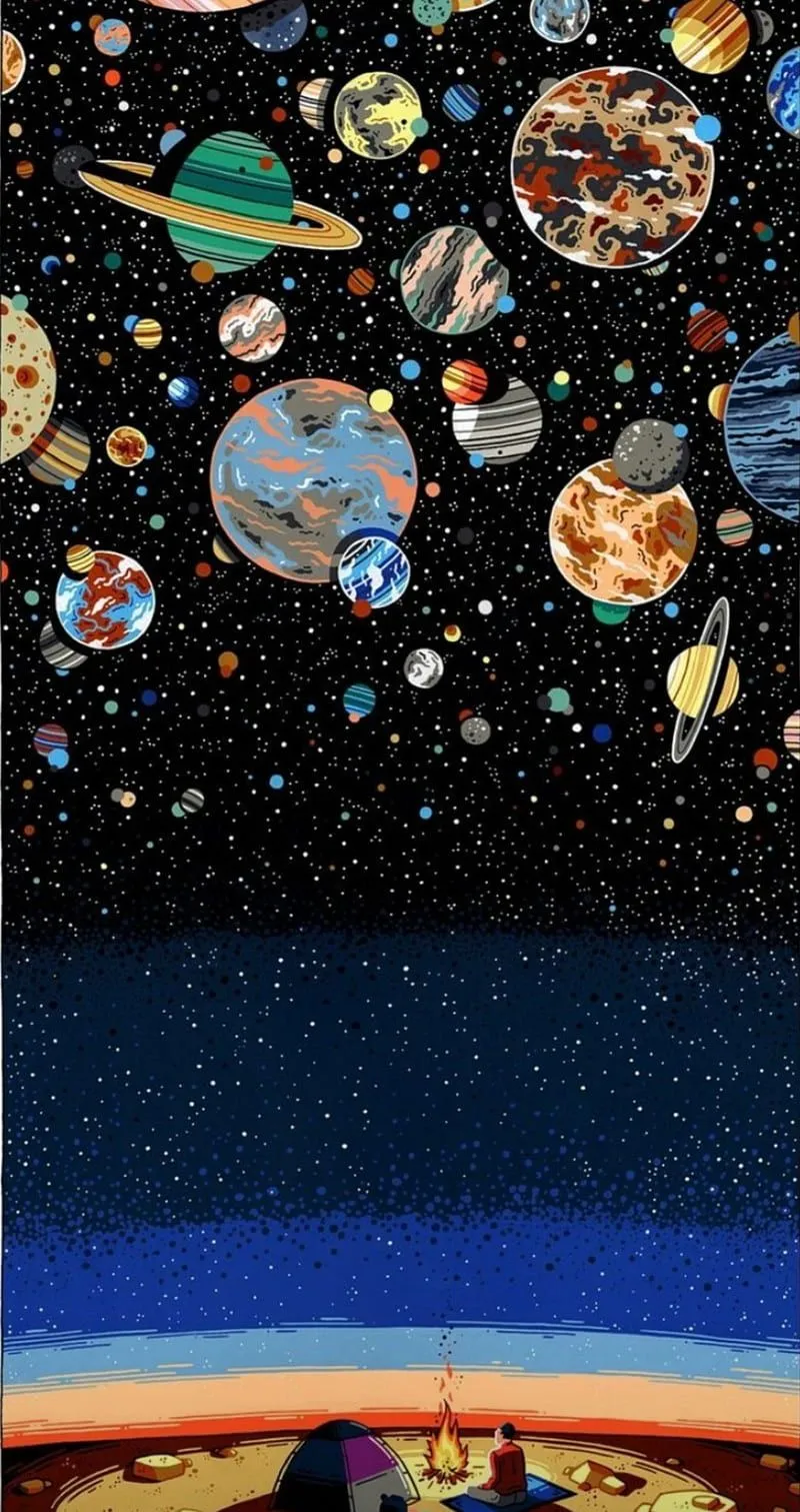 Galaxy Trippy, dark, darkwallpapaer, dots, dream, glitter, high, moon, star, HD phone wallpaper