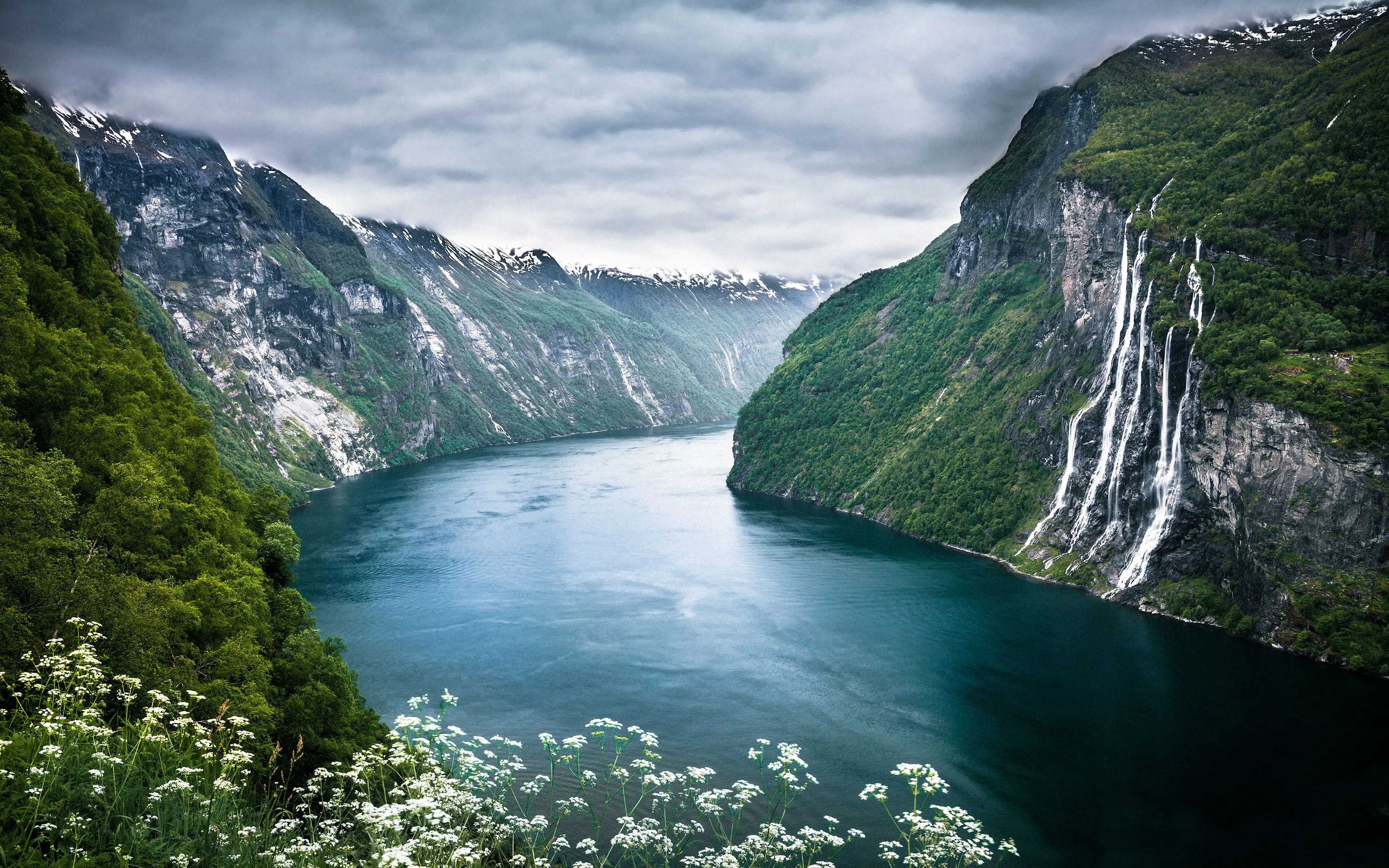 Seven Sisters waterfalls Wallpaper 4K, Norway