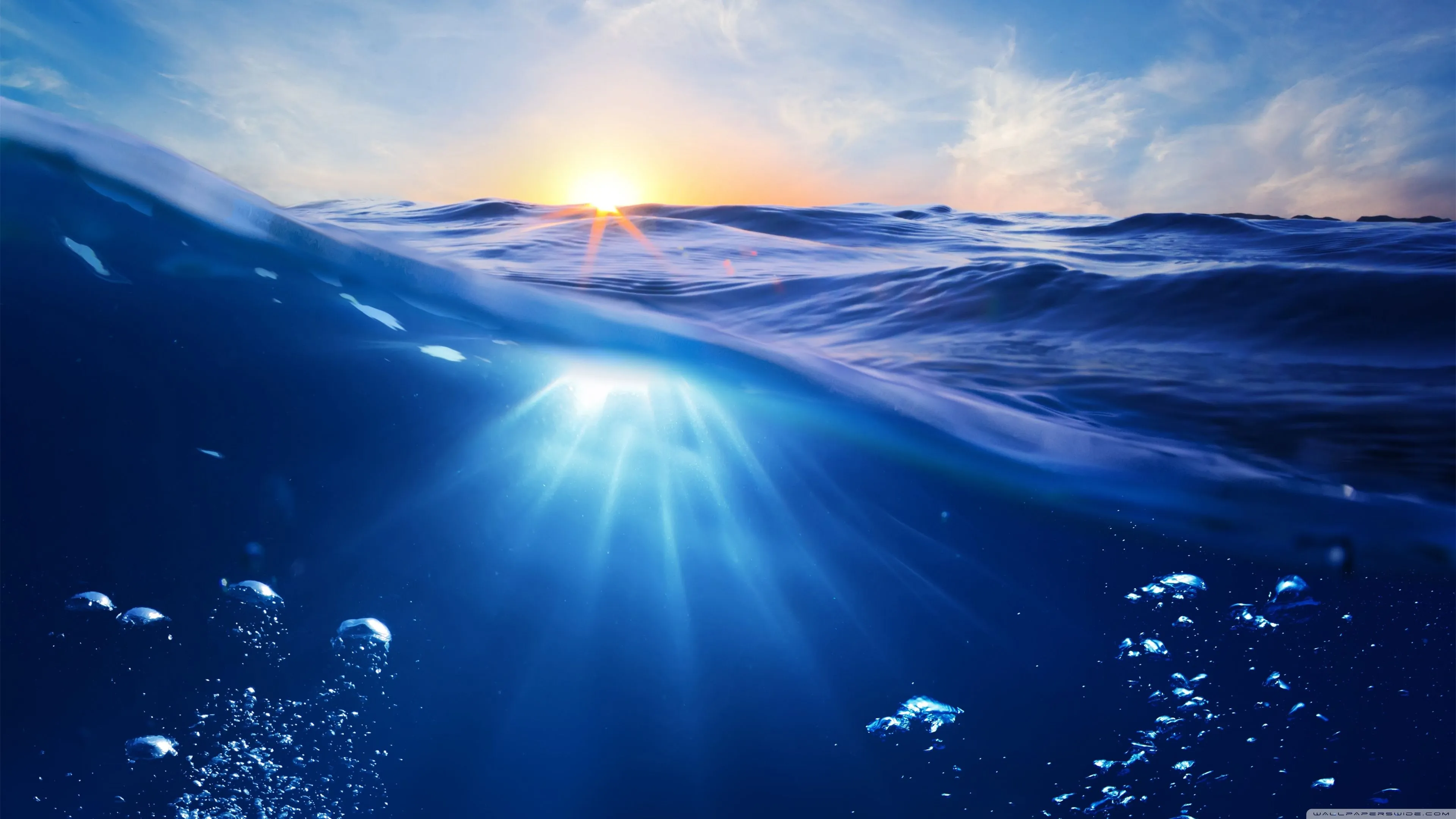 Ocean Water Background 4K UHD Wallpaper for UltraHD Desktop and TV, Widescreen and UltraWide Display, Dual Monitor, Smartphone and Tablet Devices