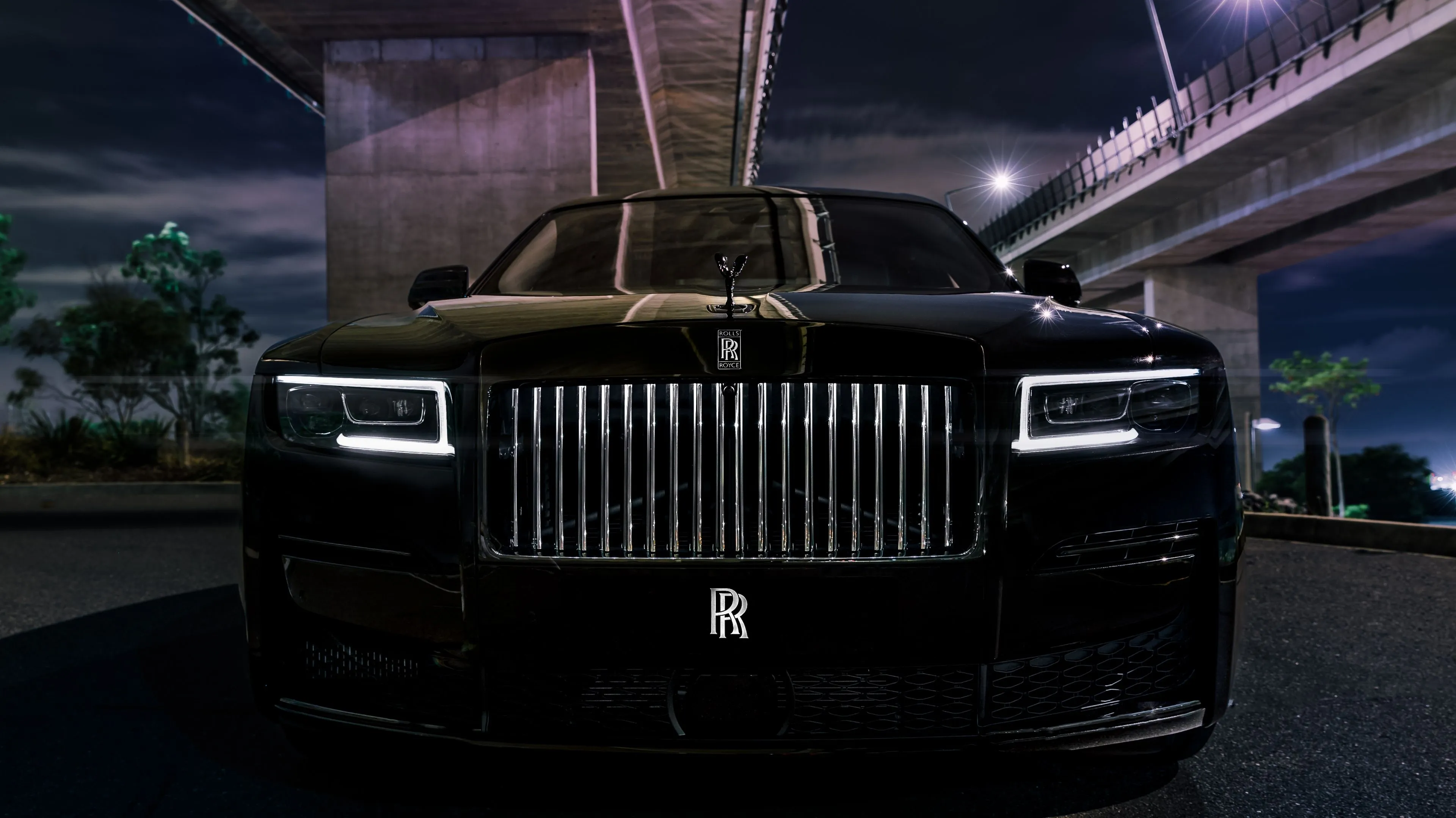 Rolls Royce Black Badge Ghost Wallpaper 4K, Black Cars, 2022, 5K
