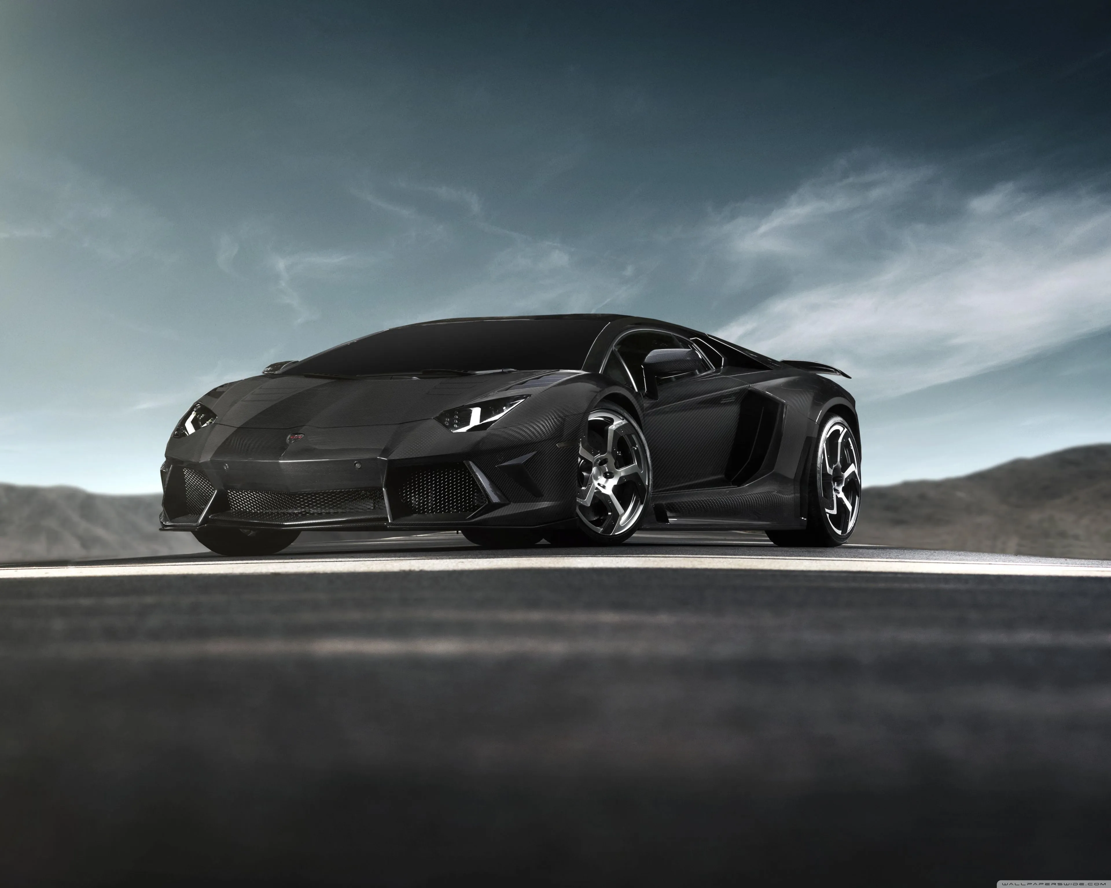 Black Lamborghini Aventador Supercar 4K UHD Wallpaper for UltraHD Desktop and TV, Dual Monitor, Smartphone and Tablet Devices