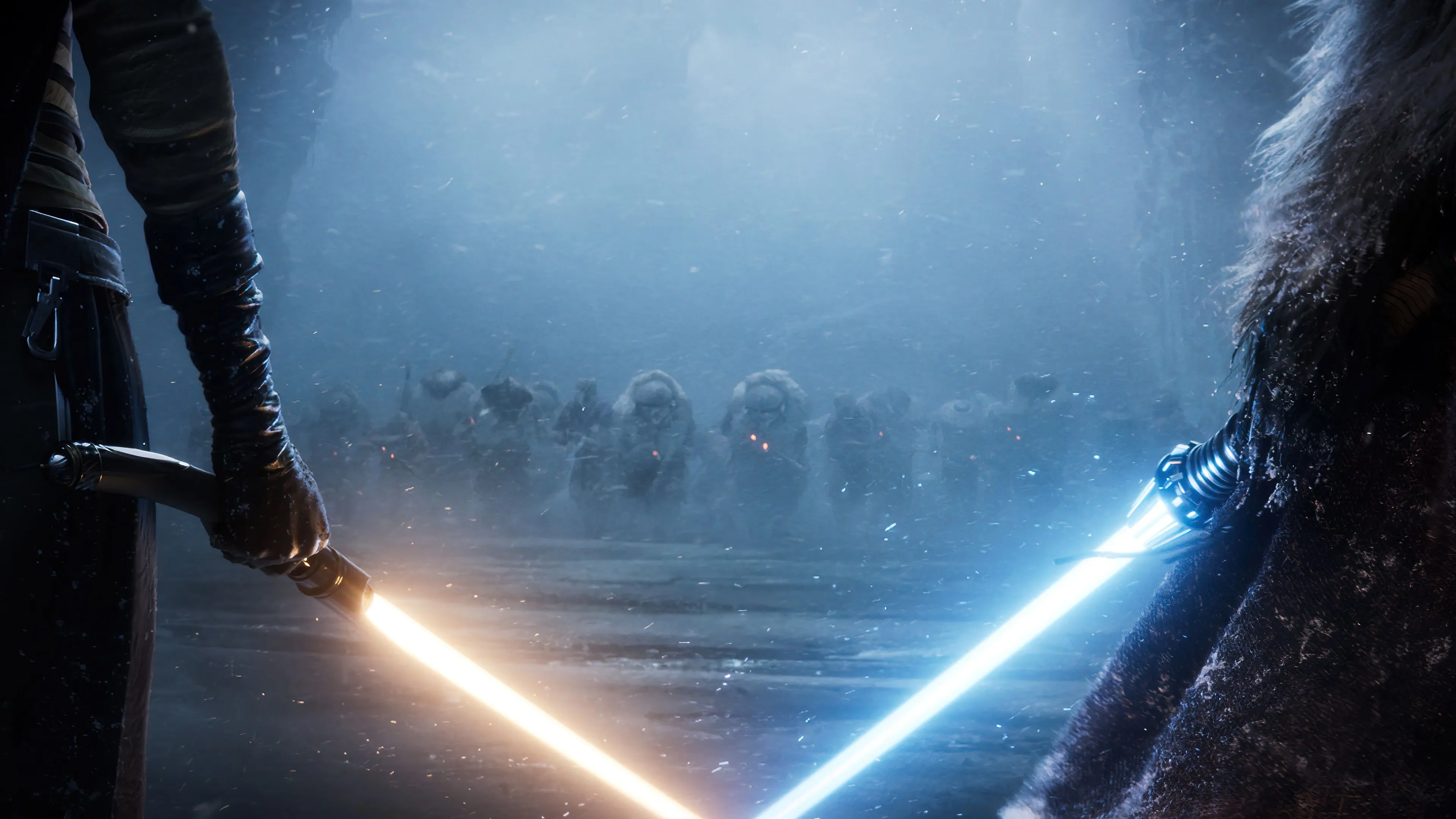 Star Wars Eclipse Game With Lightsabers 4K, HD Wallpaper