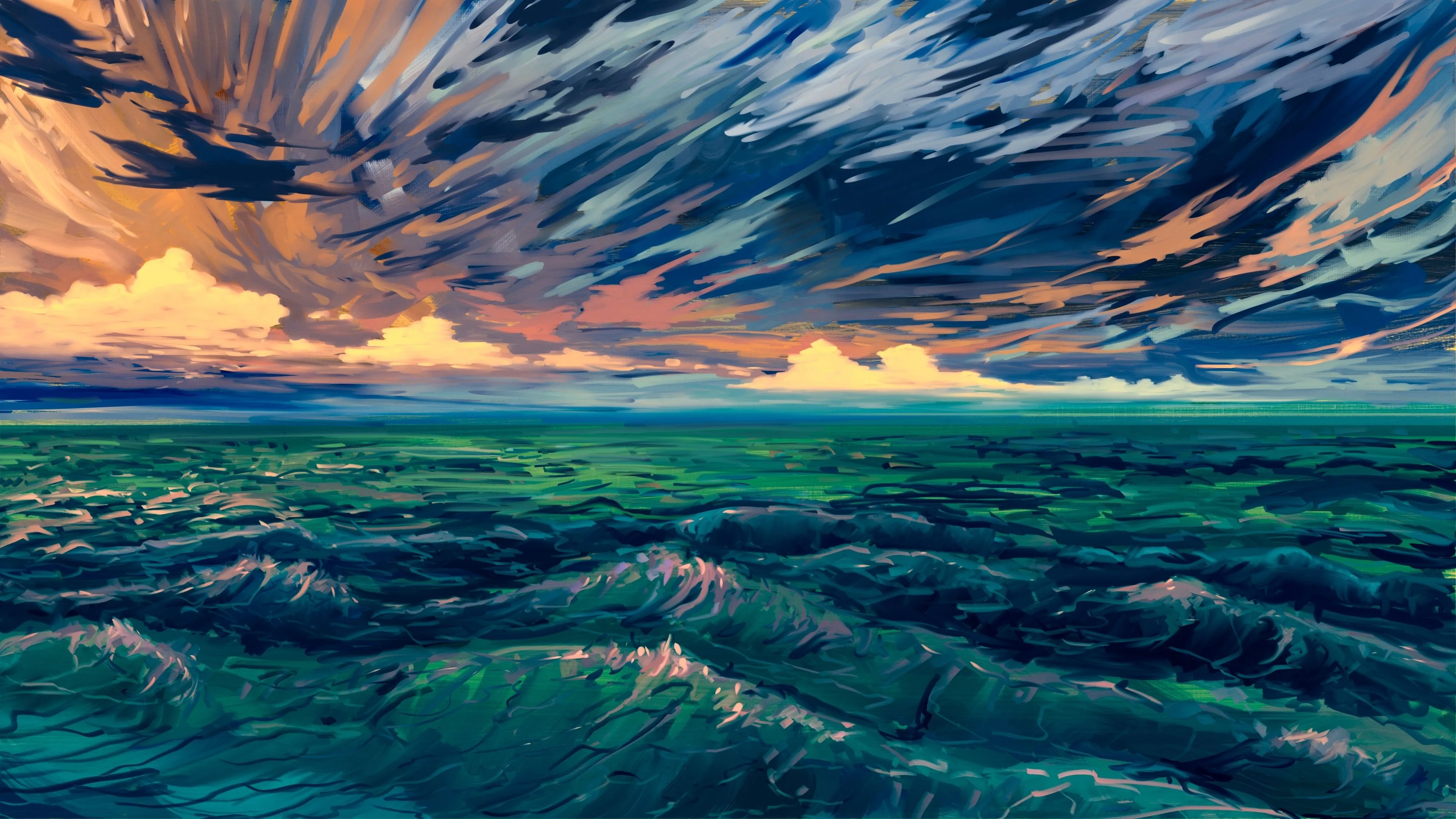 Green Sea Wallpaper, HD Artist 4K Wallpaper, Image and Background