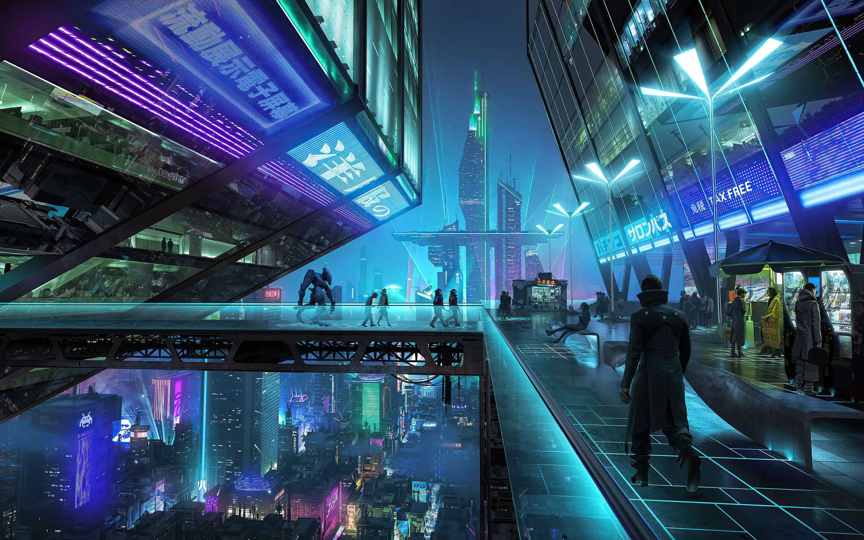 Neon City Night 4k Macbook Pro Retina , HD 4k Wallpaper, Image, Background, Photos and Picture