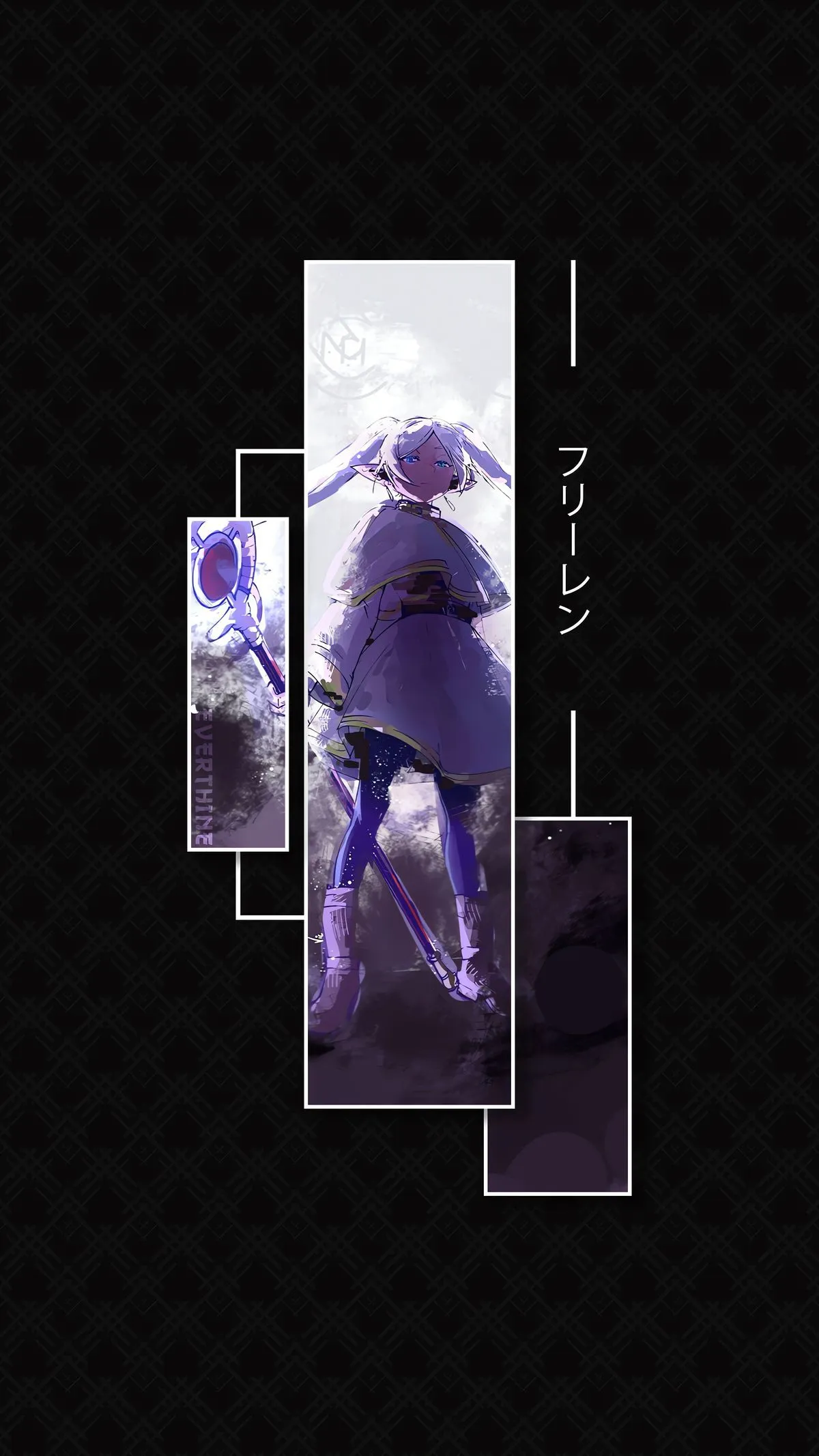Frieren Purple Combat 4K Wallpaper