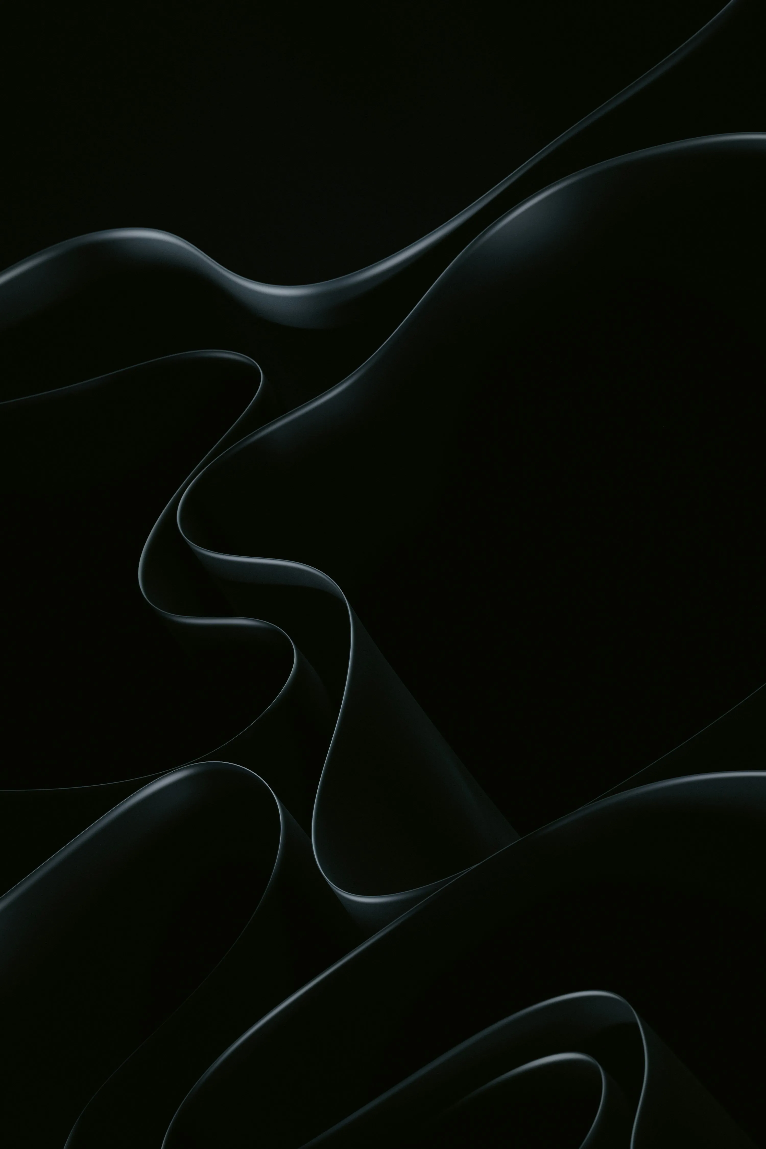 An abstract black background with wavy lines photo