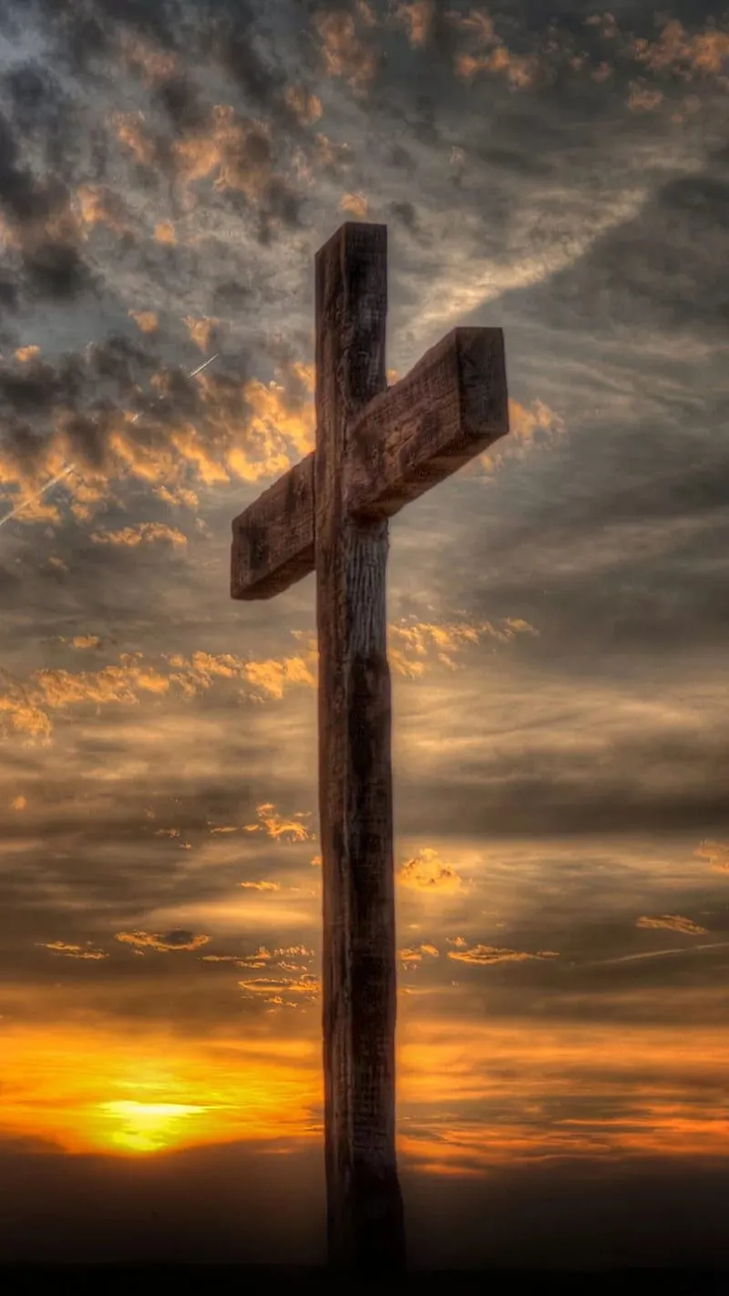 Wooden cross, christ, christian, clouds, jesus, sky, son of god, spirituality, HD phone wallpaper
