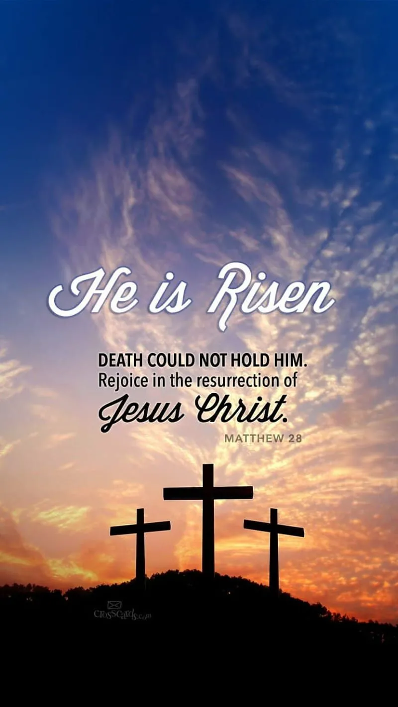 He is Risen, christ, christian, cross, easter, jesus, sunset, HD phone wallpaper