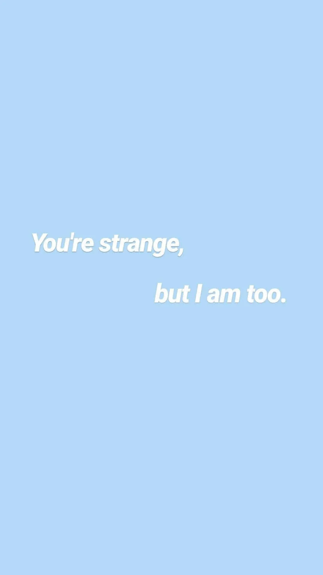 Download Aesthetic Light Blue Phone Quote Wallpaper