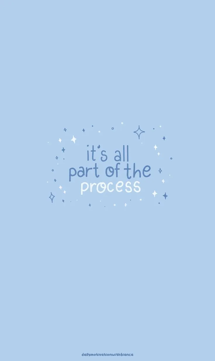 Motivational & Positive Quote Wallpaper iPhone. Pastel Blue Aesthetic Wallpaper