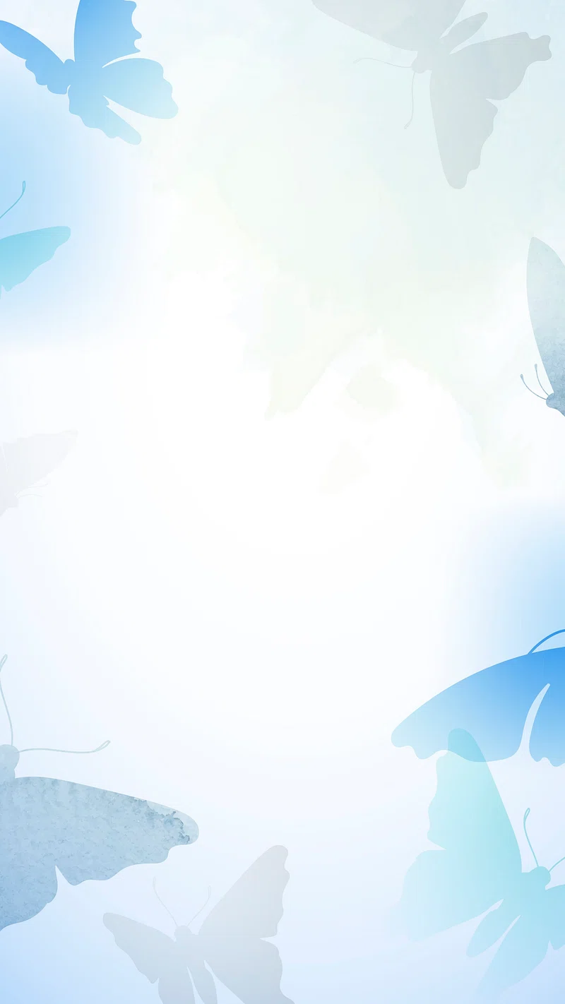Butterfly phone wallpaper, blue aesthetic
