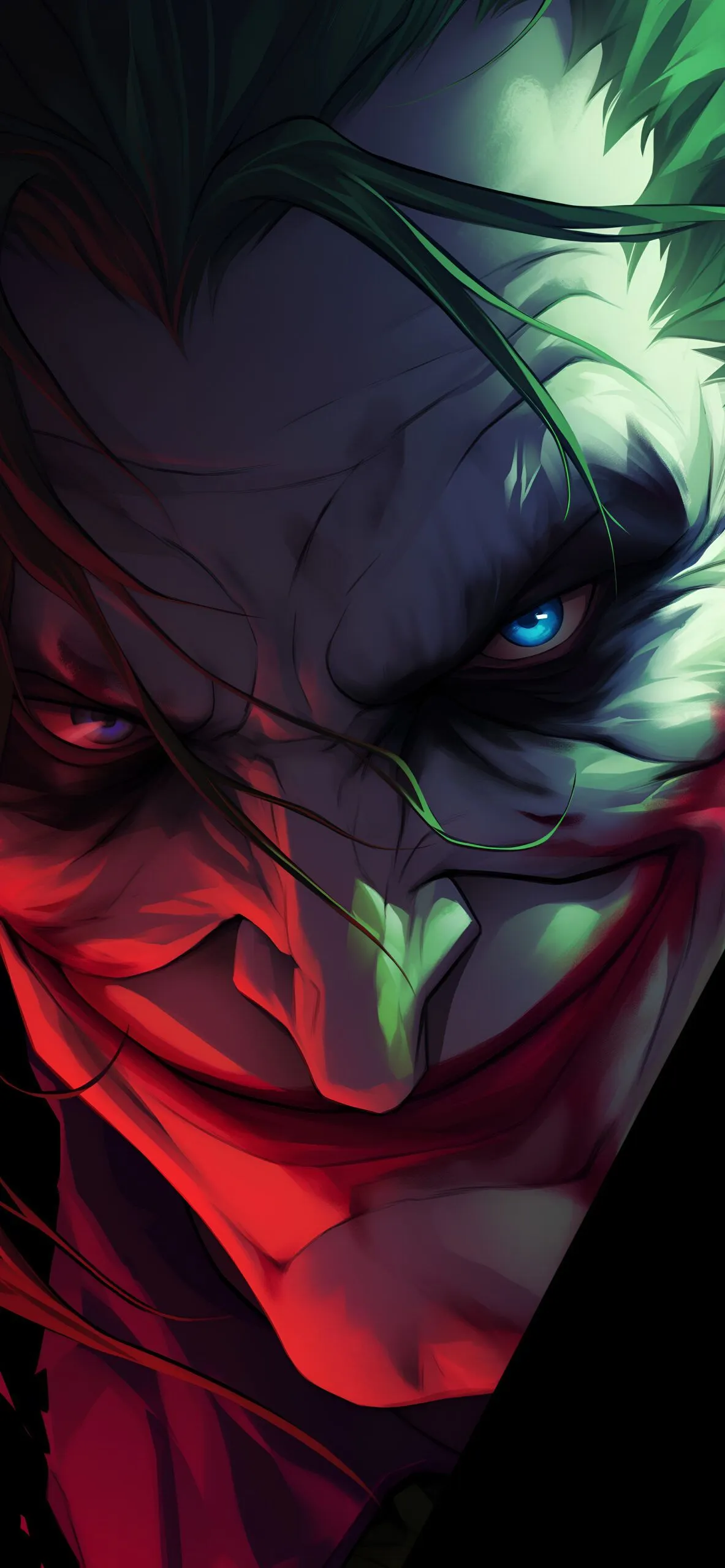 Joker Glowing Eyes Dark Wallpaper Villain Phone Background