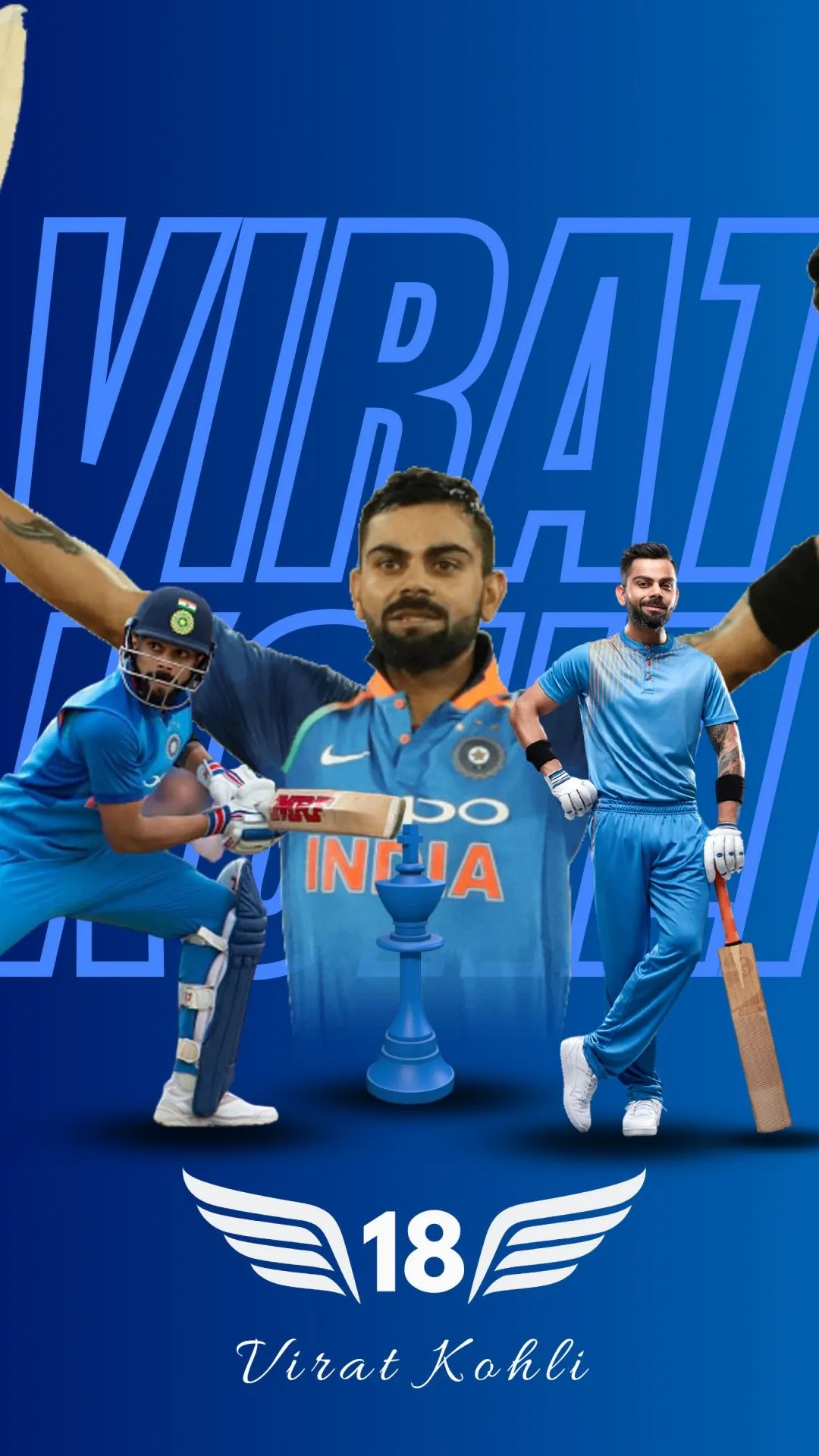 Virat Kohli Indian Jersey 18 5K Wallpaper
