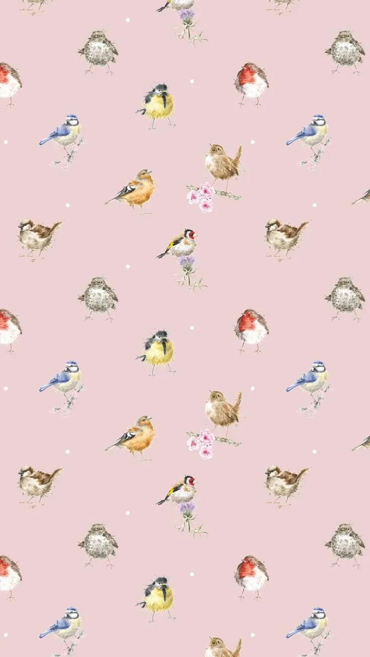 Garden Birds Phone Wallpaper
