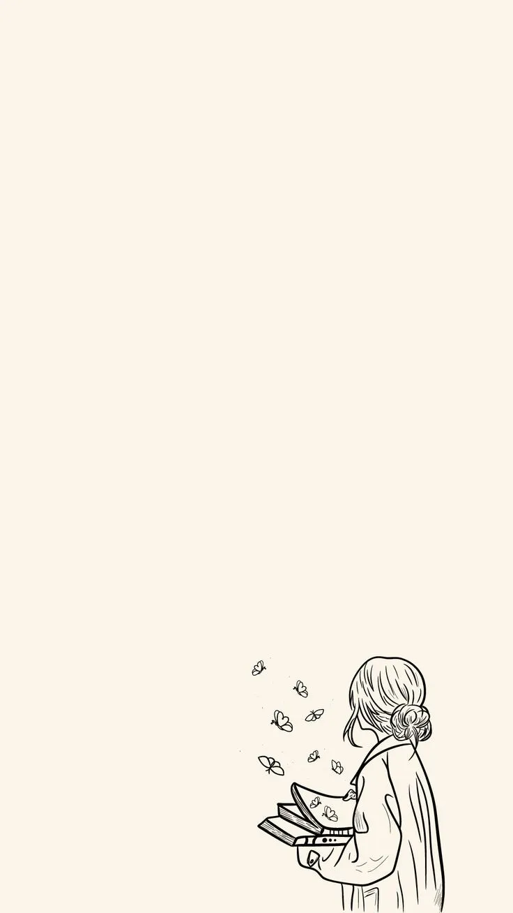 minimal aesthetic reader phone background