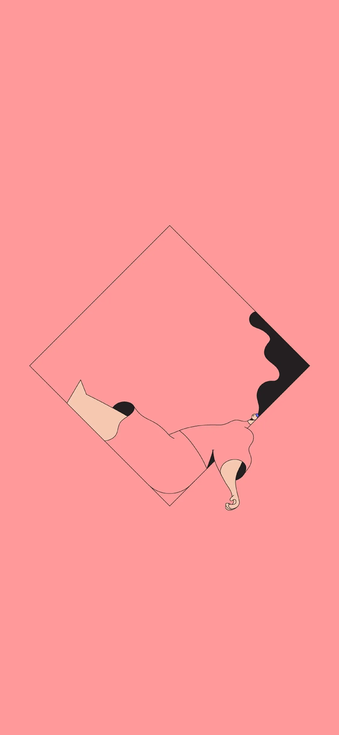 iPhone X wallpaper. minimal drawing pink illustration art