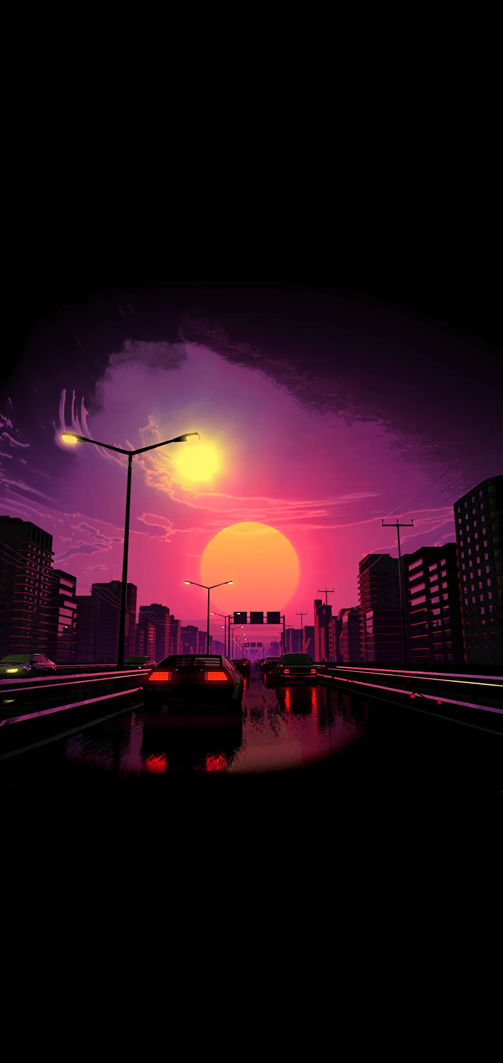 Sunset aesthetic minimal wallpaper Mobile Walls
