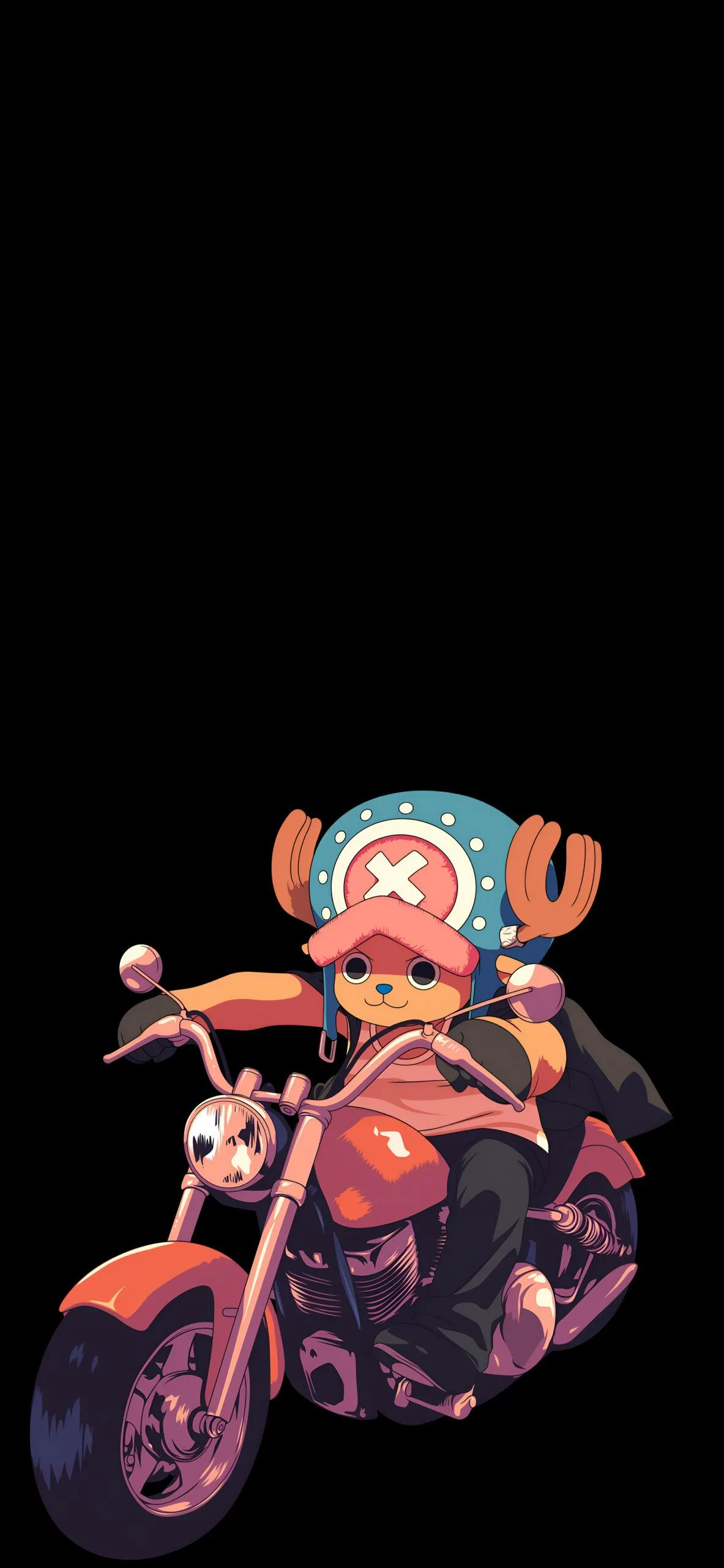 One Piece Chopper on Motorcycle Art Wallpaper