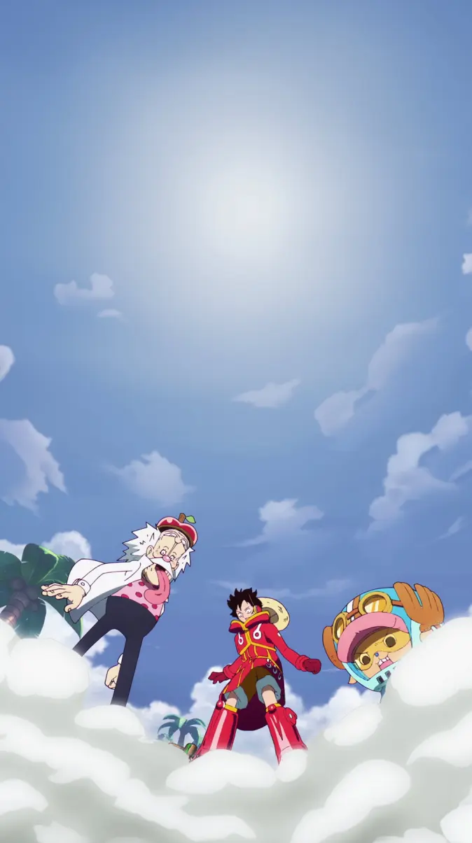 Luffy, Vegapunk, and Chopper wallpaper