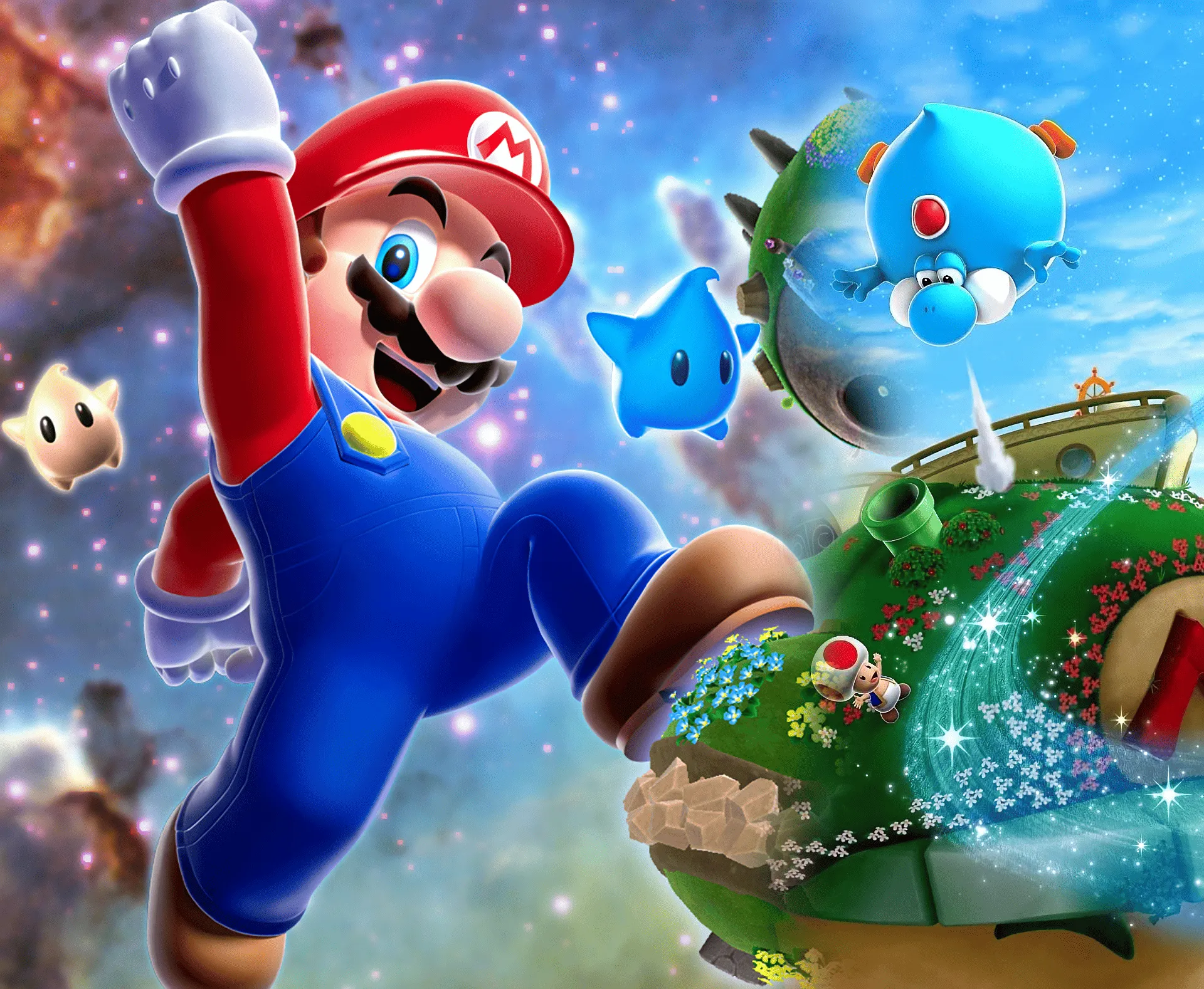 HD Wallpaper of Mario in Super Mario Galaxy 2 Adventure