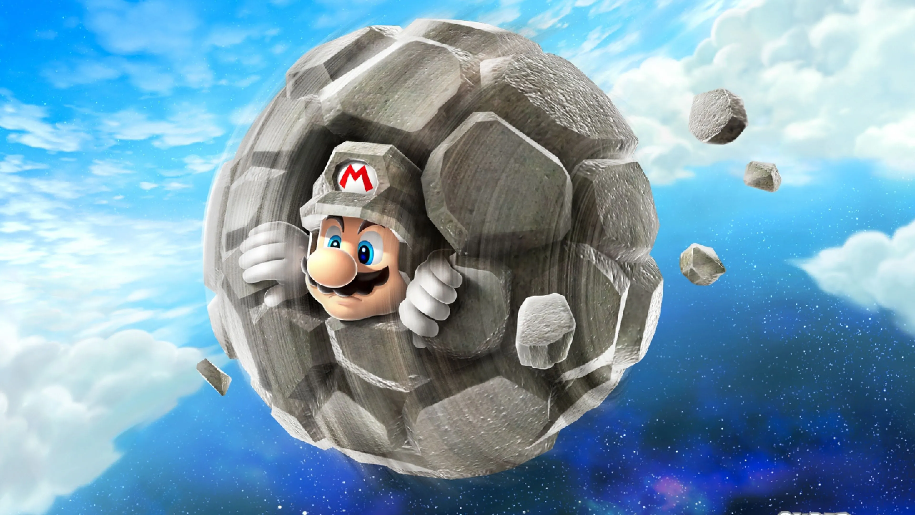 Download Wallpaper 3840x2160 Mario, Stone, Super mario galaxy 2 4K