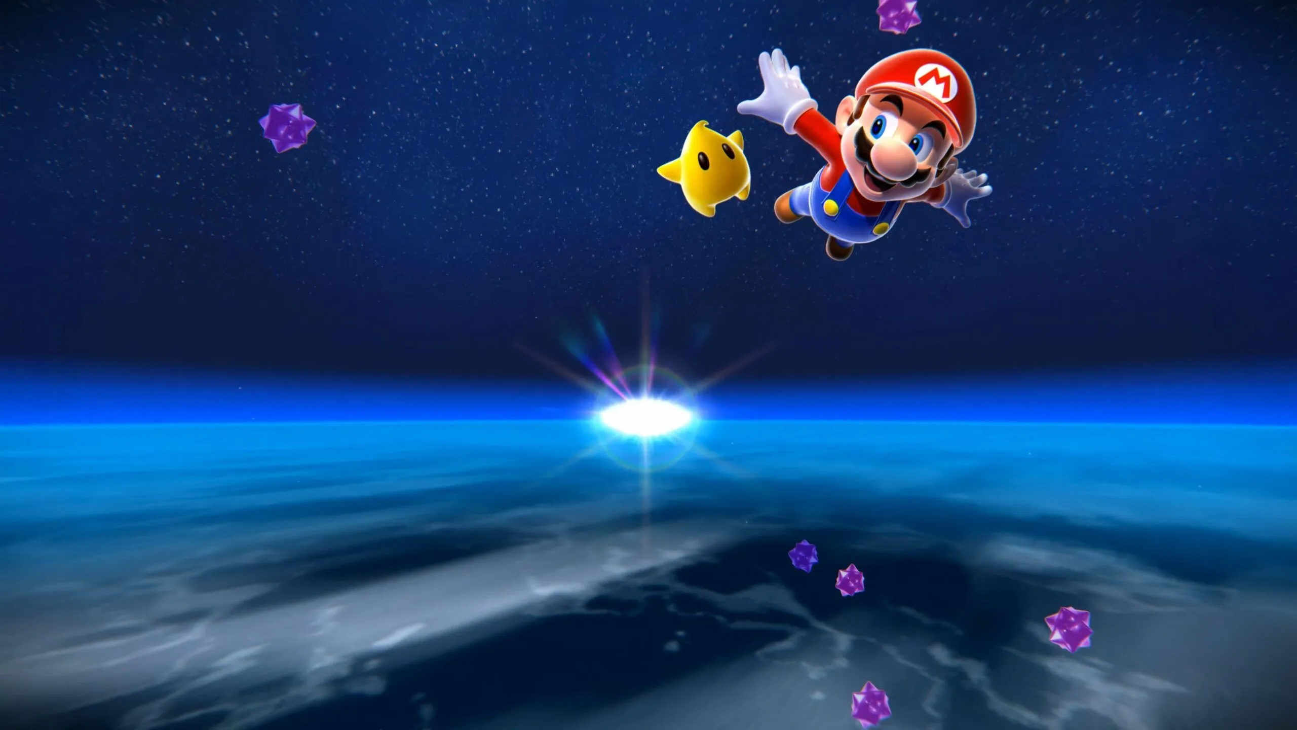 Super Mario is Suspended in Space